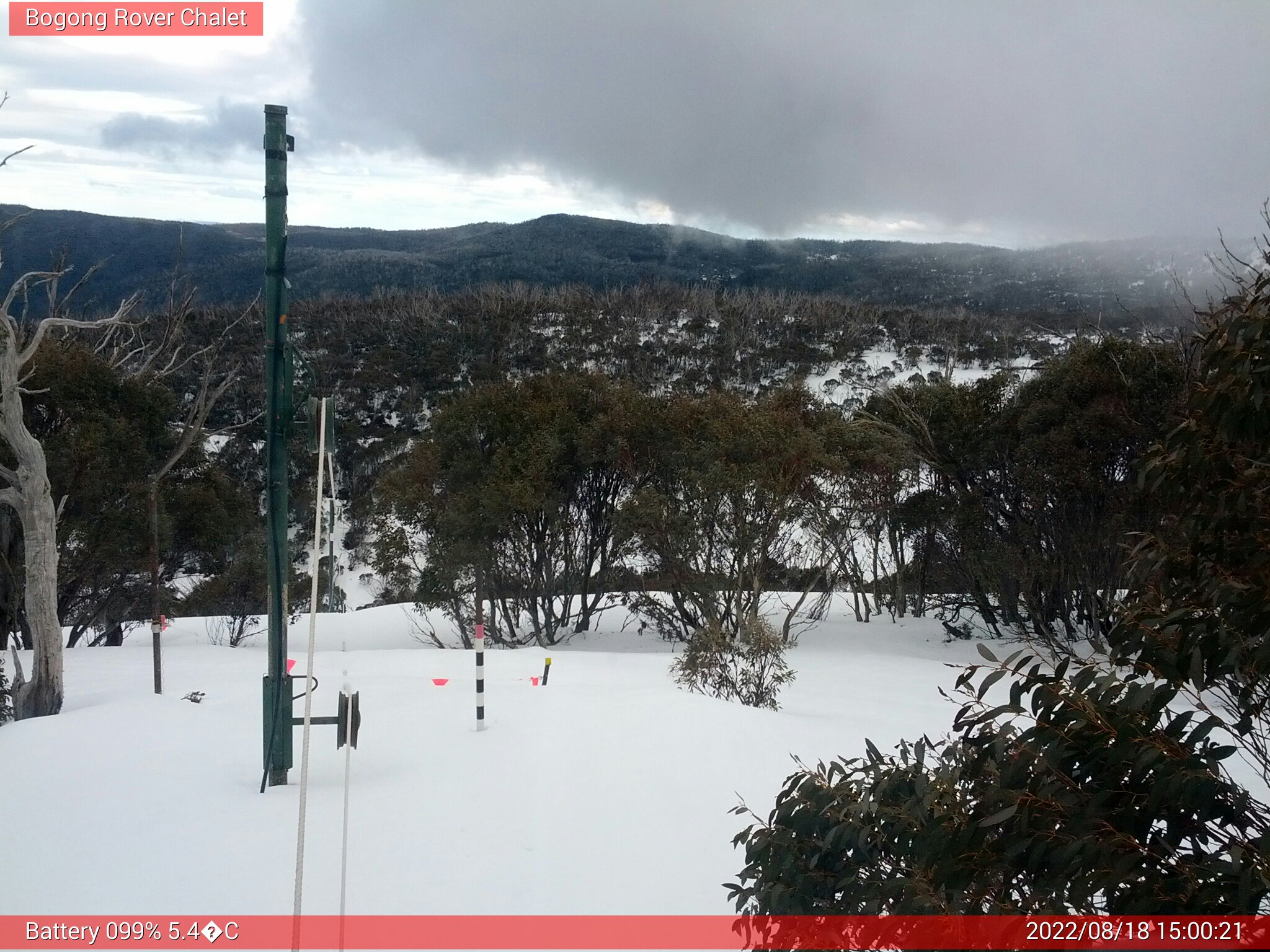 Bogong Web Cam 3:00pm Thursday 18th of August 2022