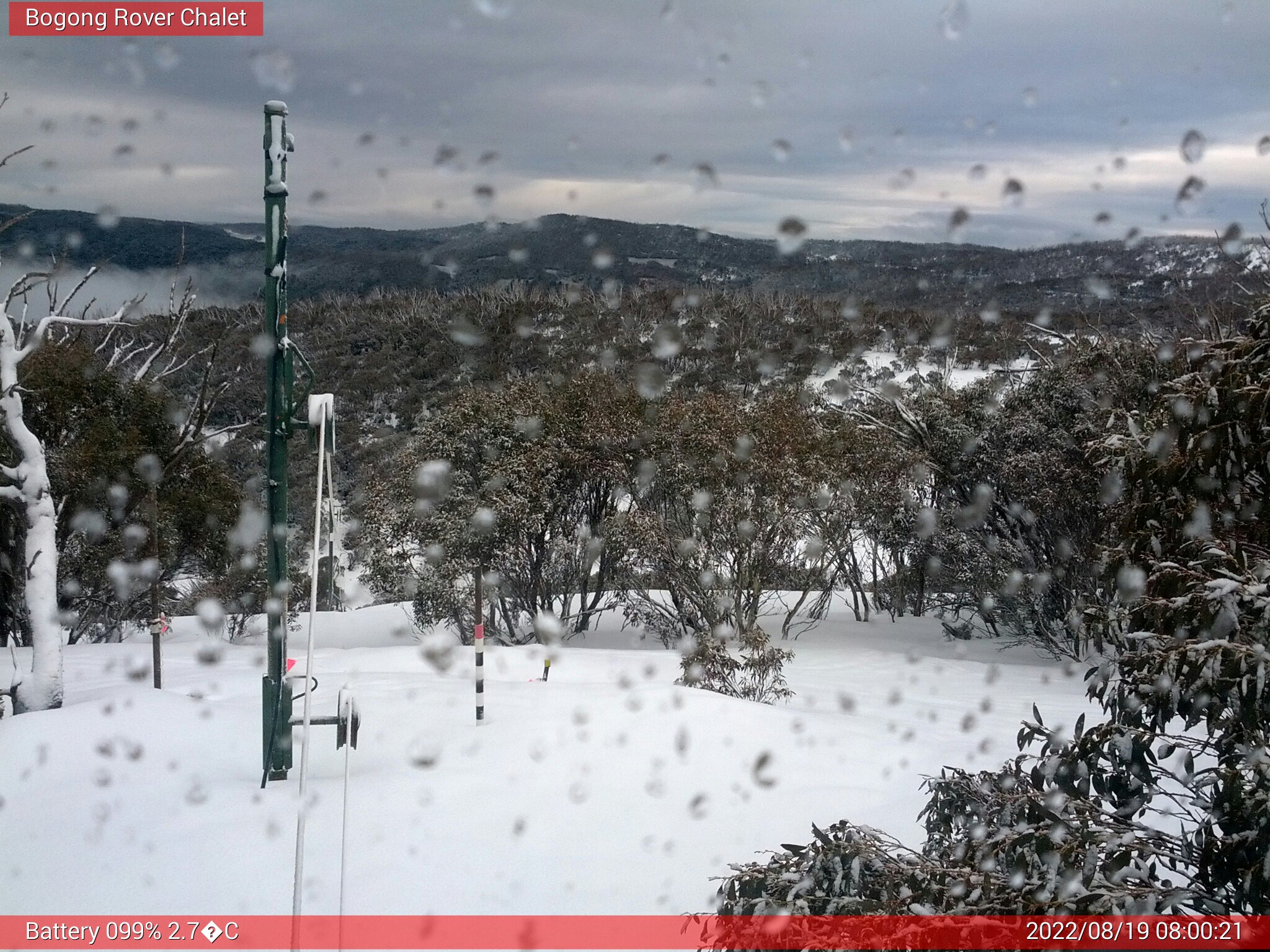 Bogong Web Cam 8:00am Friday 19th of August 2022