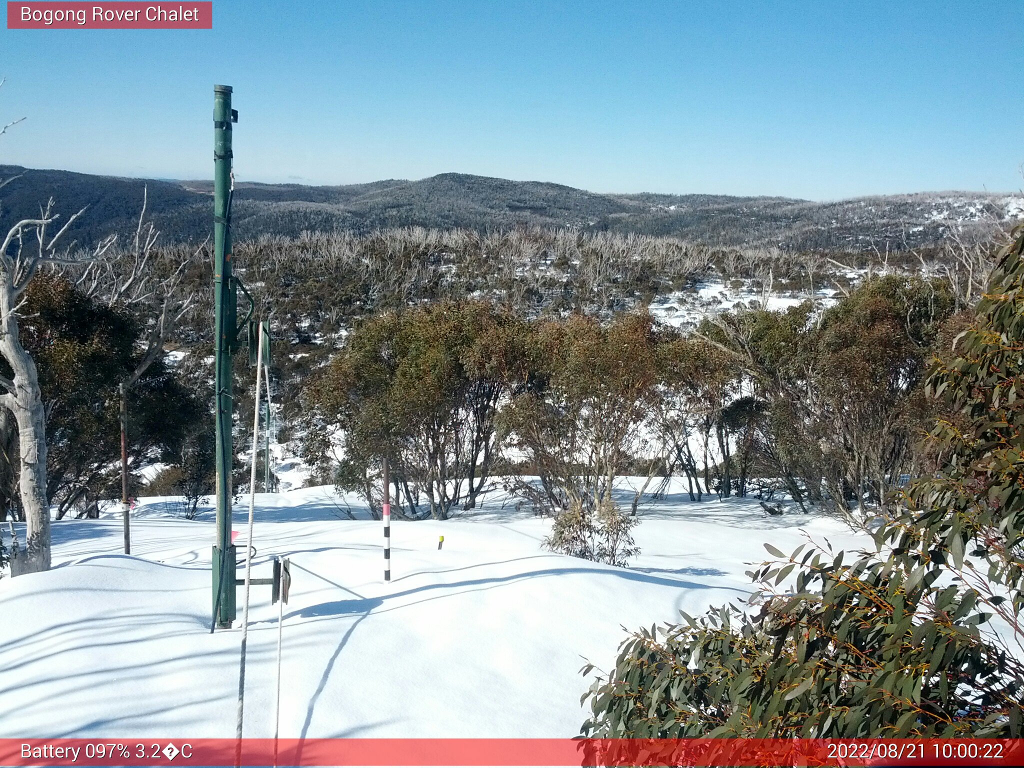 Bogong Web Cam 10:00am Sunday 21st of August 2022