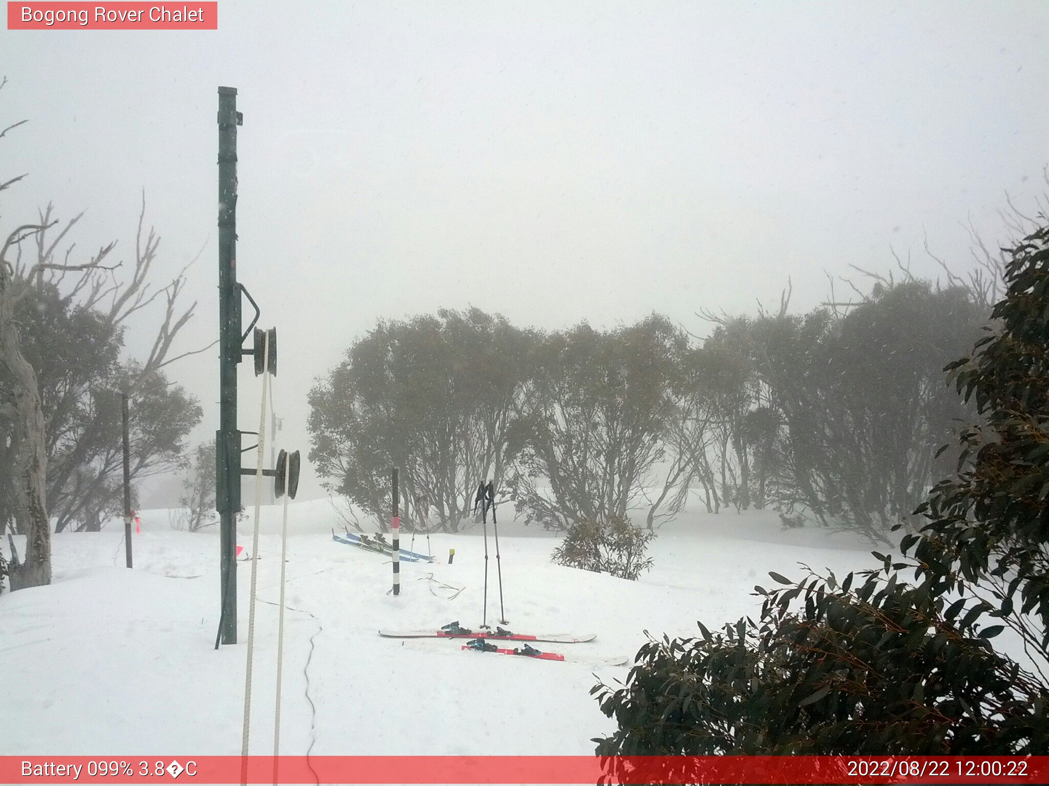 Bogong Web Cam 12:00pm Monday 22nd of August 2022