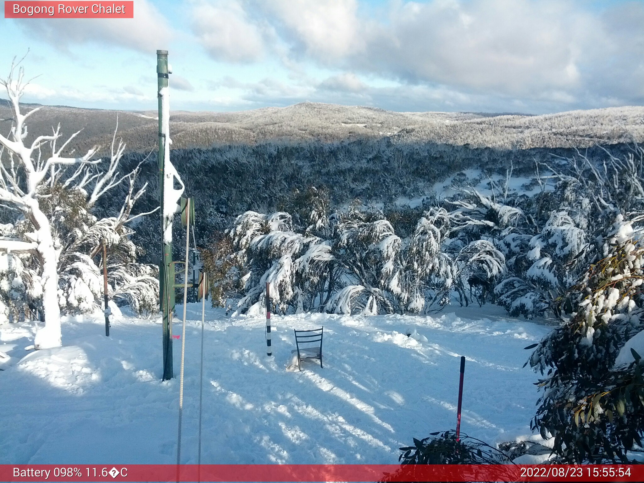 Bogong Web Cam 3:55pm Tuesday 23rd of August 2022