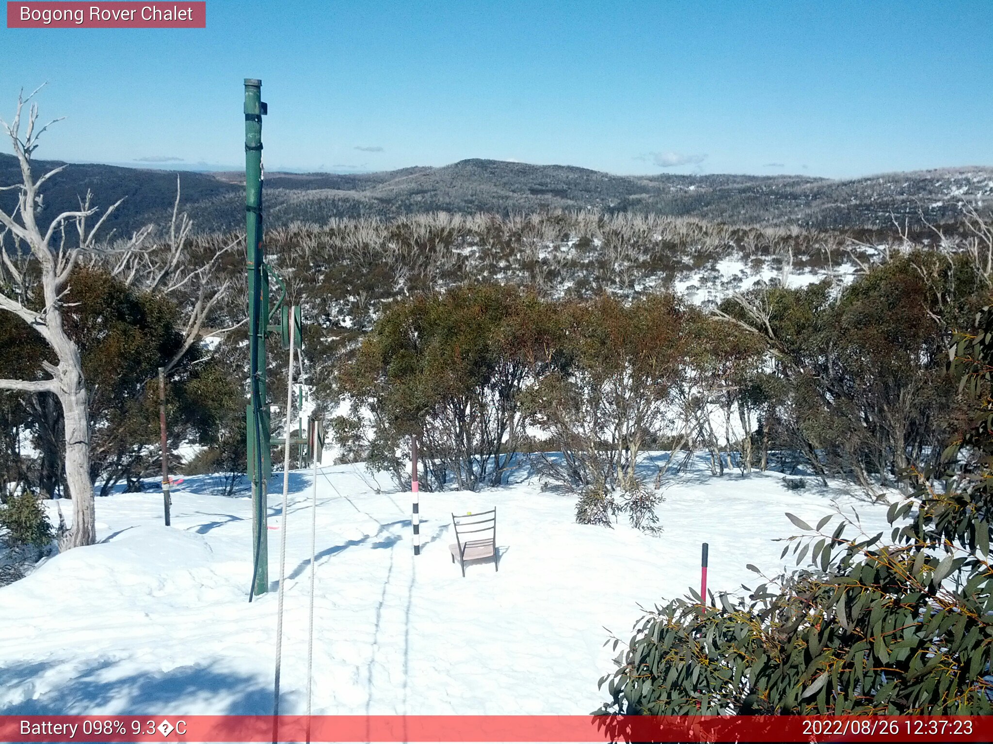 Bogong Web Cam 12:37pm Friday 26th of August 2022