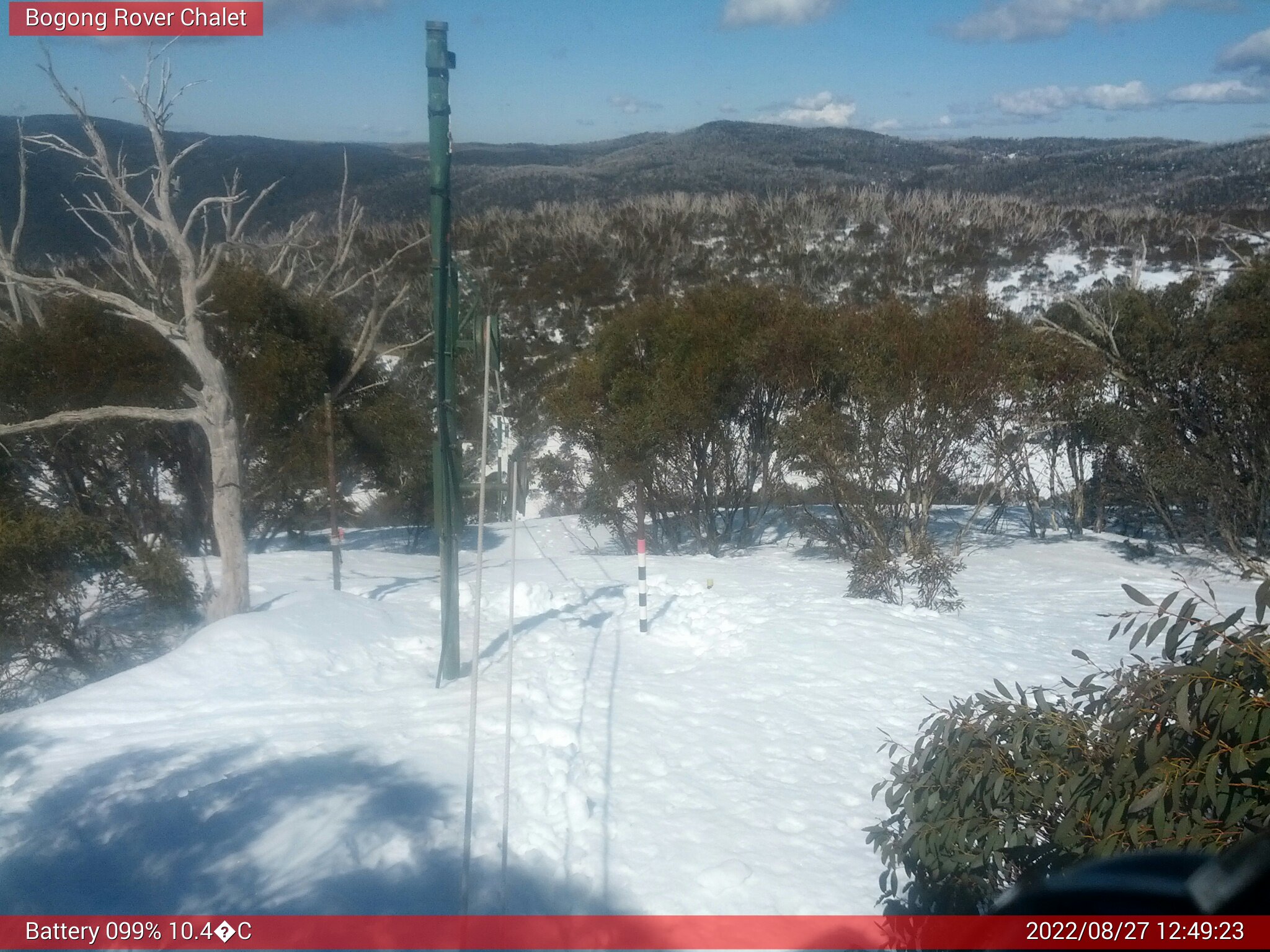 Bogong Web Cam 12:49pm Saturday 27th of August 2022