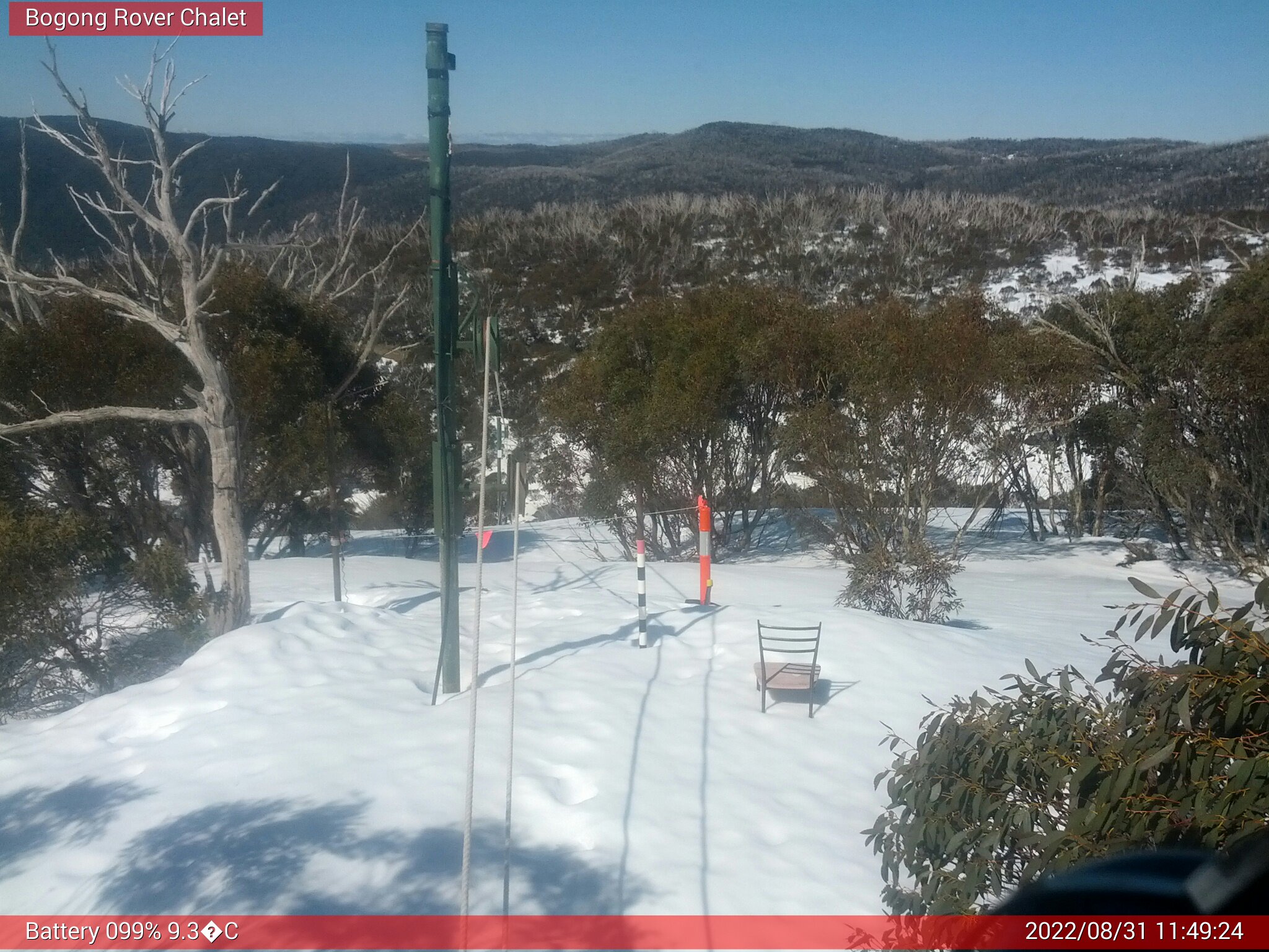 Bogong Web Cam 11:49am Wednesday 31st of August 2022