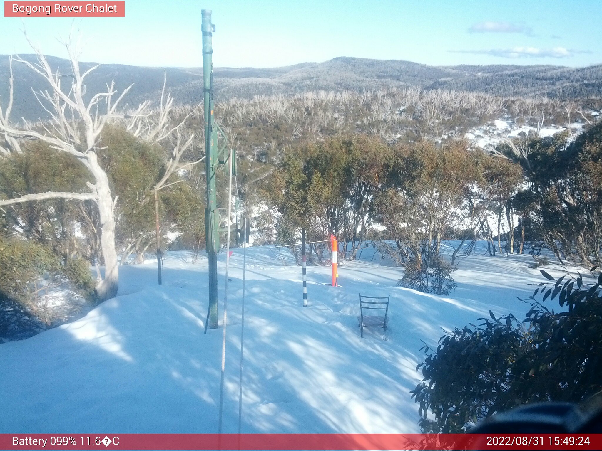 Bogong Web Cam 3:49pm Wednesday 31st of August 2022