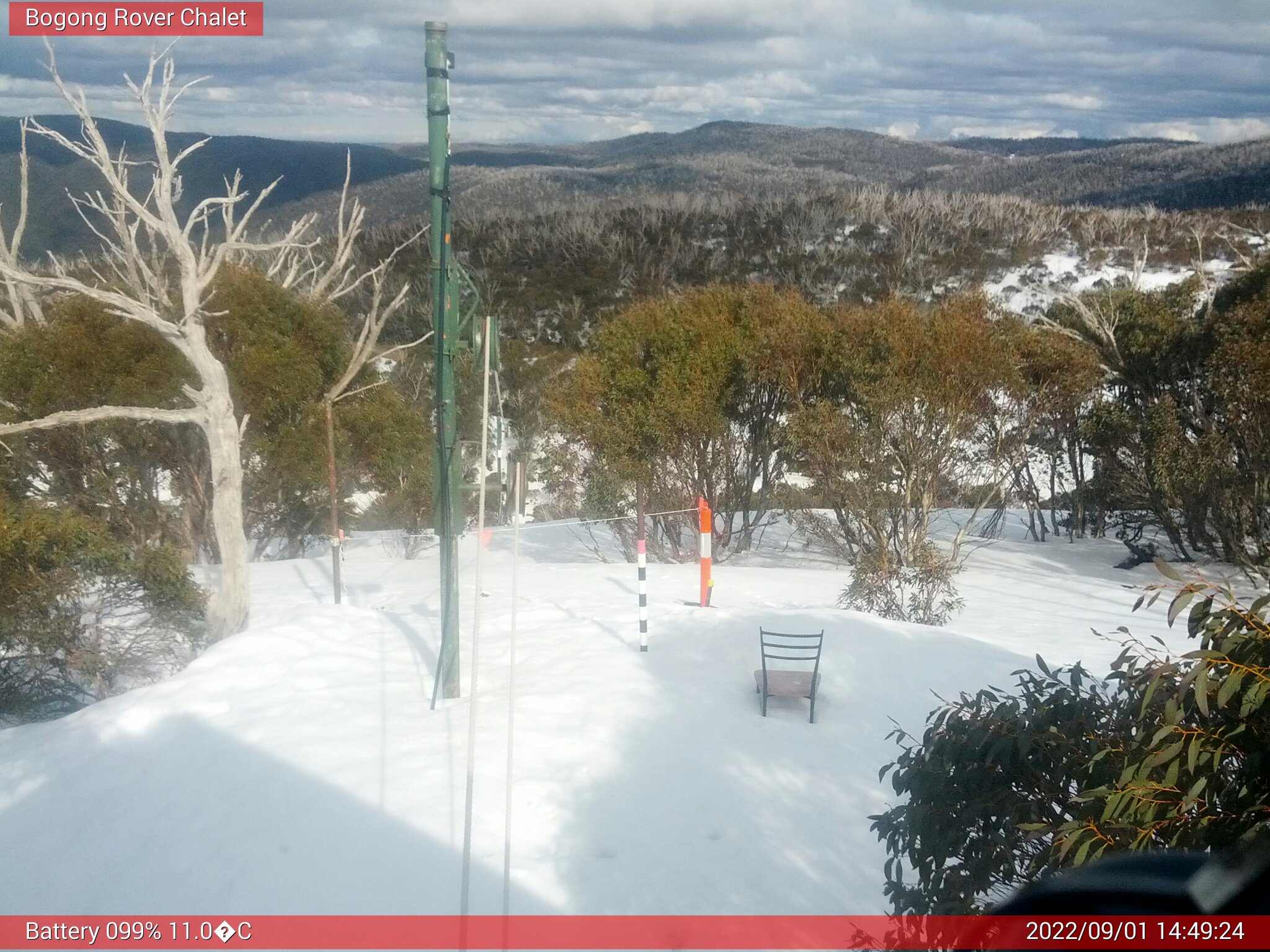 Bogong Web Cam 2:49pm Thursday 1st of September 2022