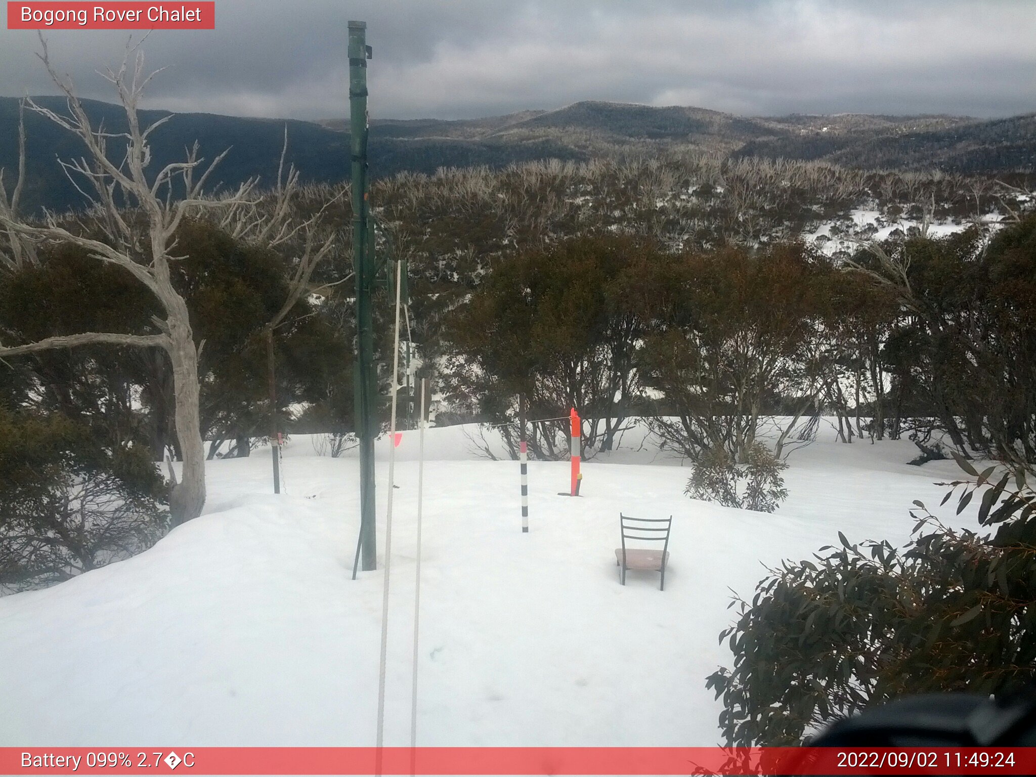 Bogong Web Cam 11:49am Friday 2nd of September 2022