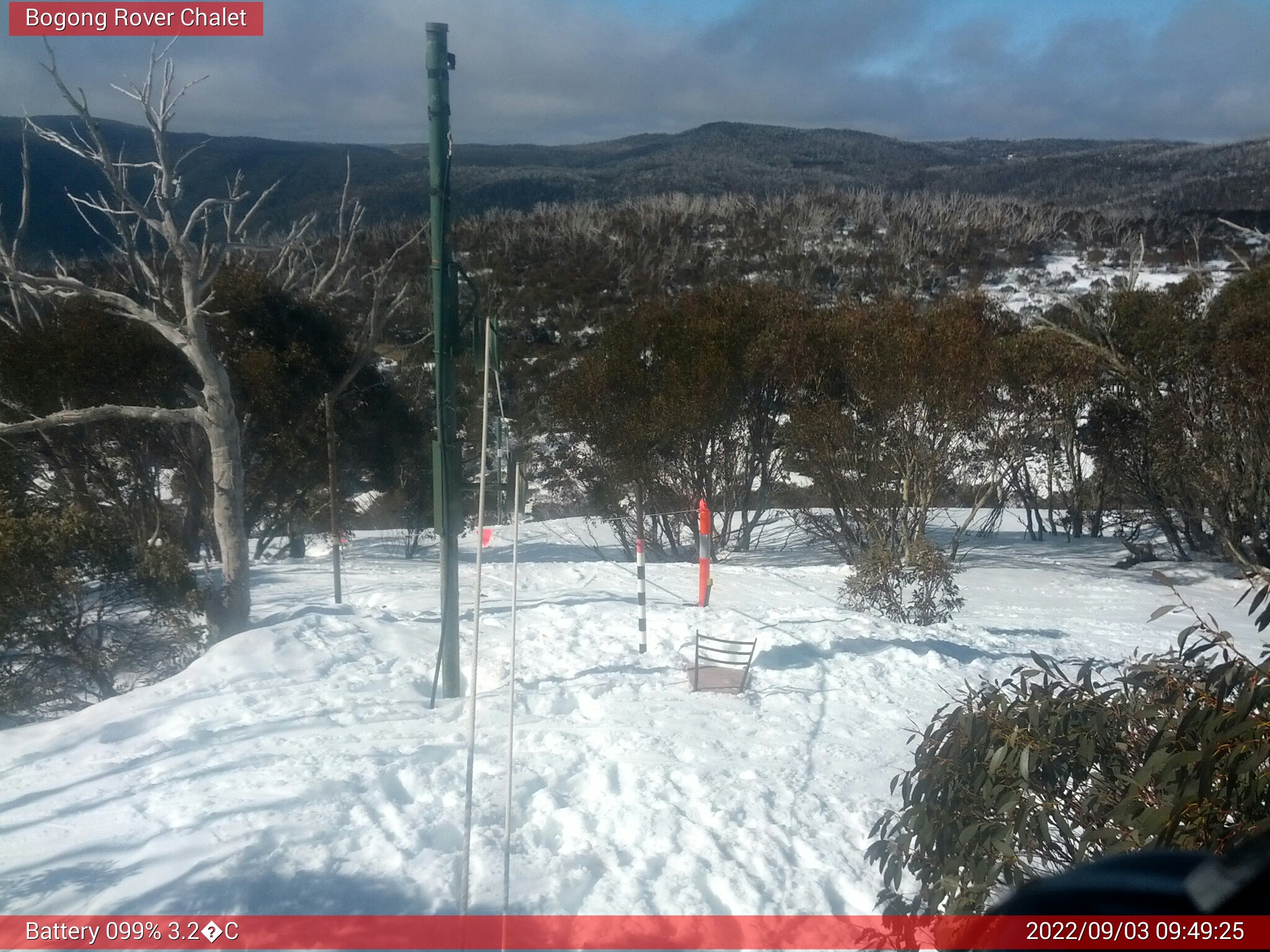 Bogong Web Cam 9:49am Saturday 3rd of September 2022