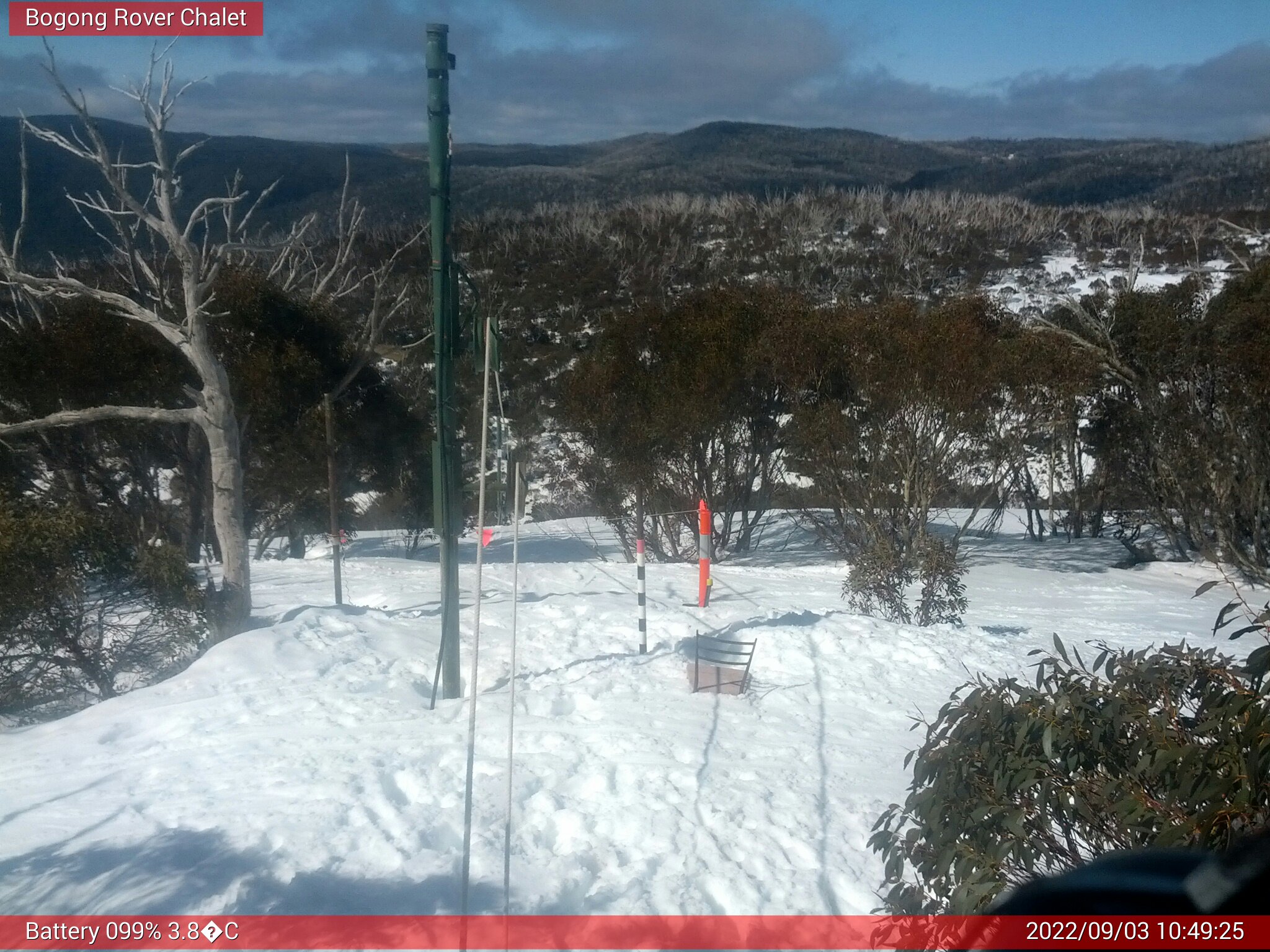 Bogong Web Cam 10:49am Saturday 3rd of September 2022