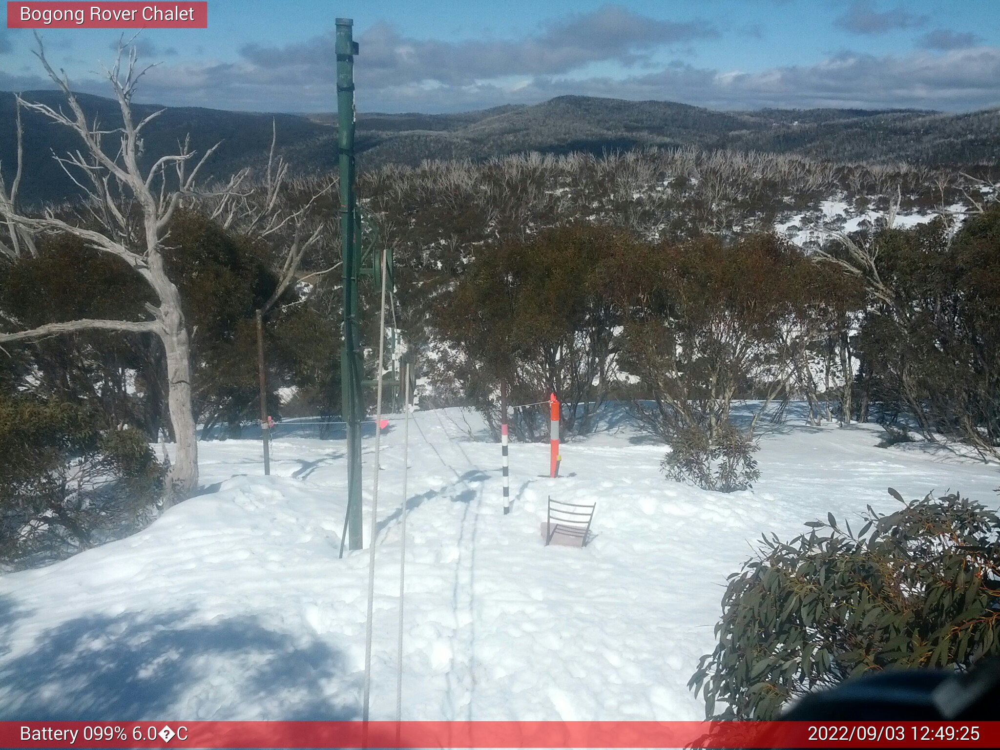 Bogong Web Cam 12:49pm Saturday 3rd of September 2022