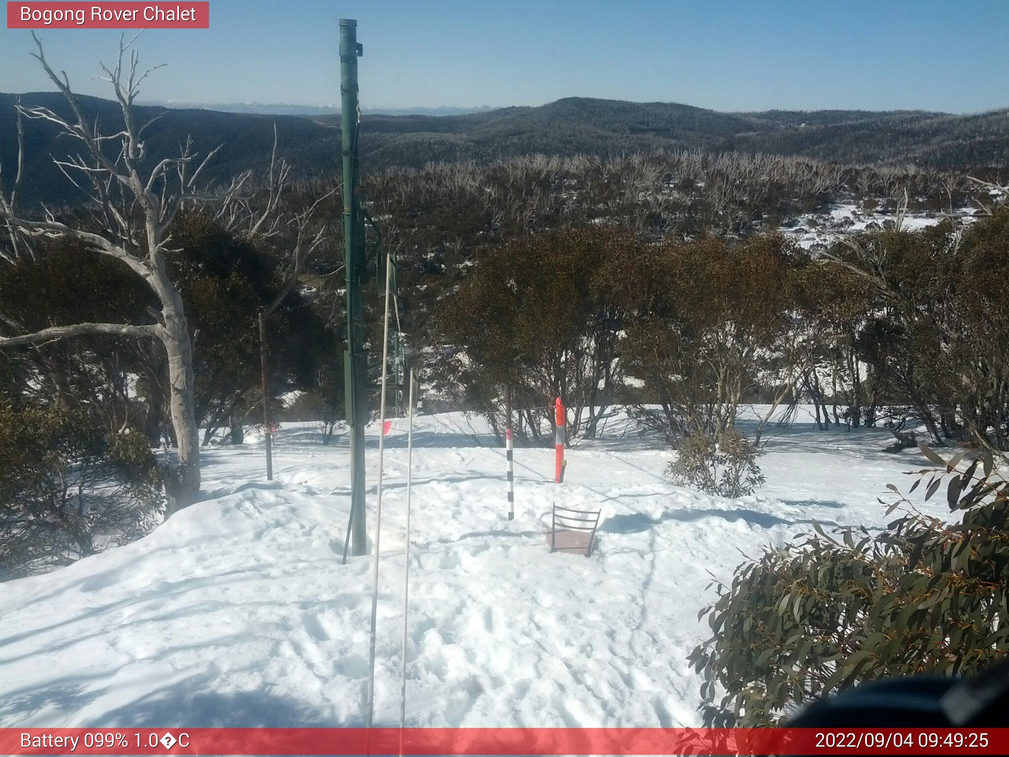 Bogong Web Cam 9:49am Sunday 4th of September 2022