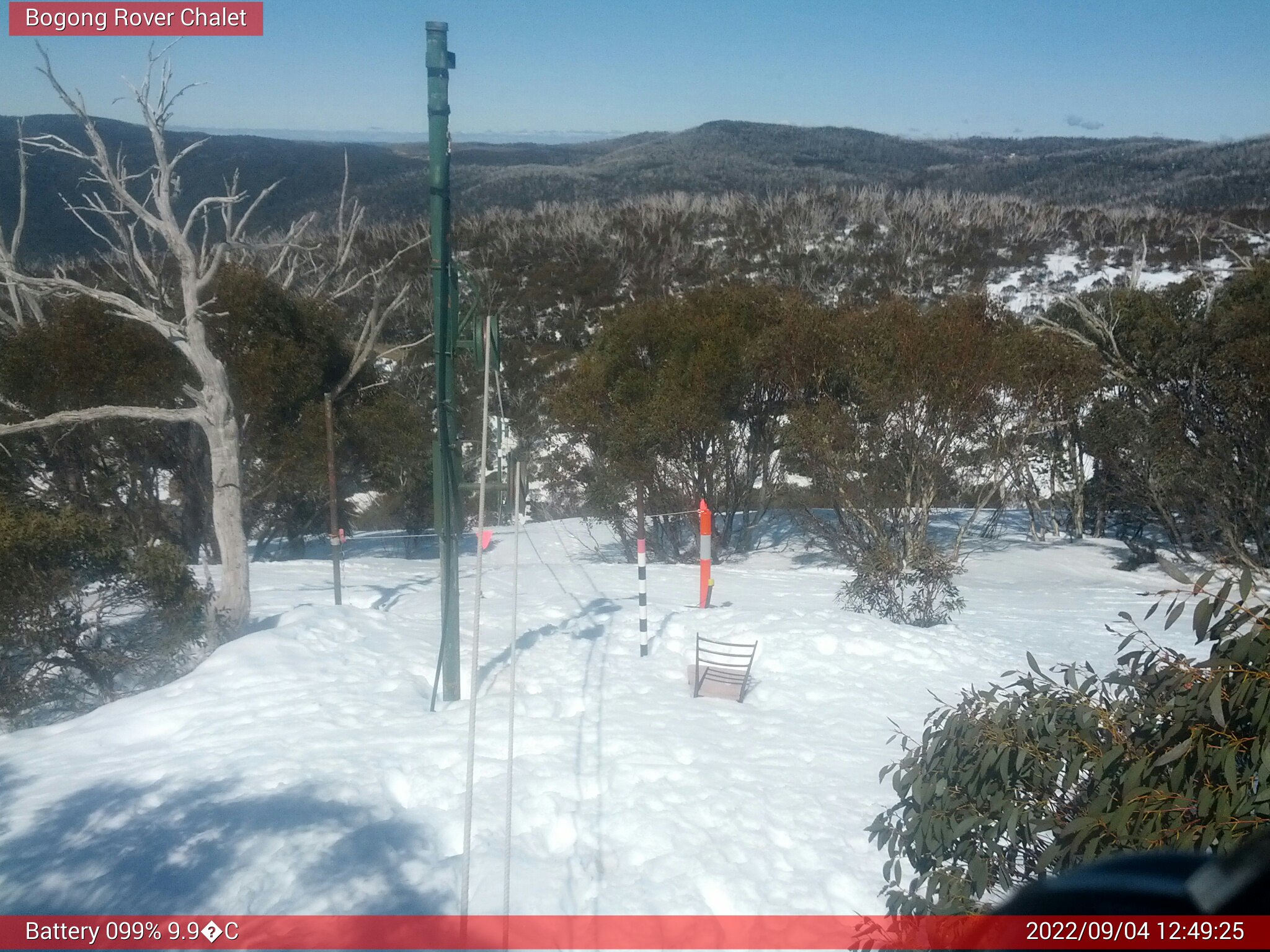 Bogong Web Cam 12:49pm Sunday 4th of September 2022