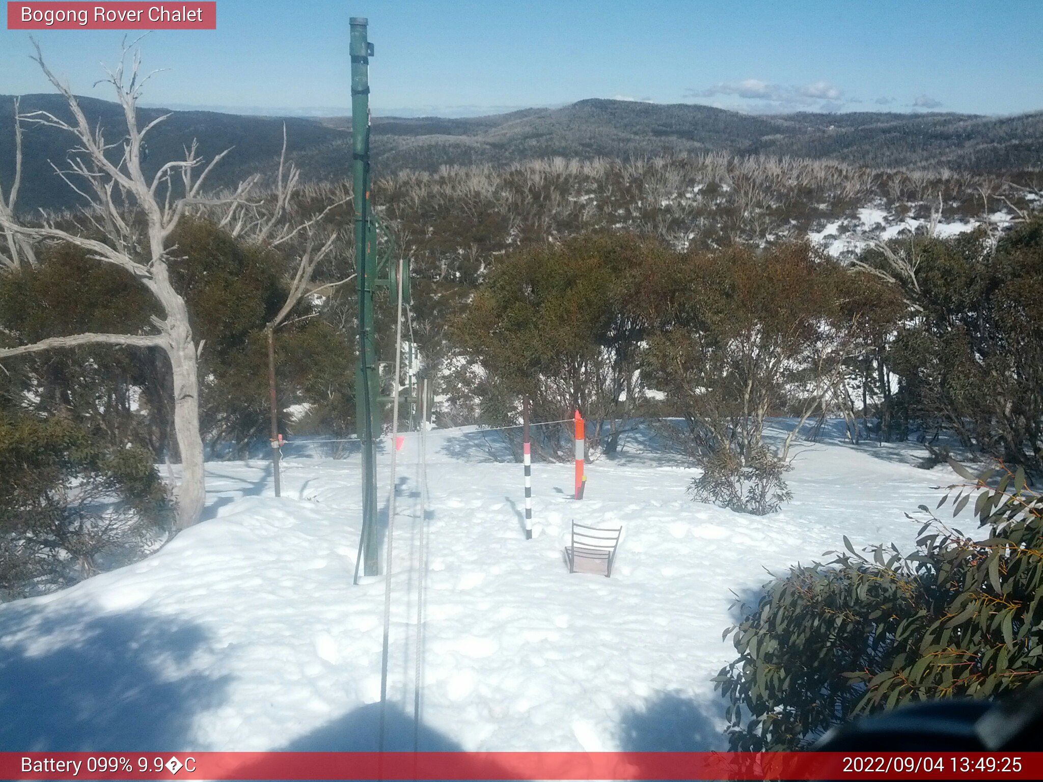 Bogong Web Cam 1:49pm Sunday 4th of September 2022