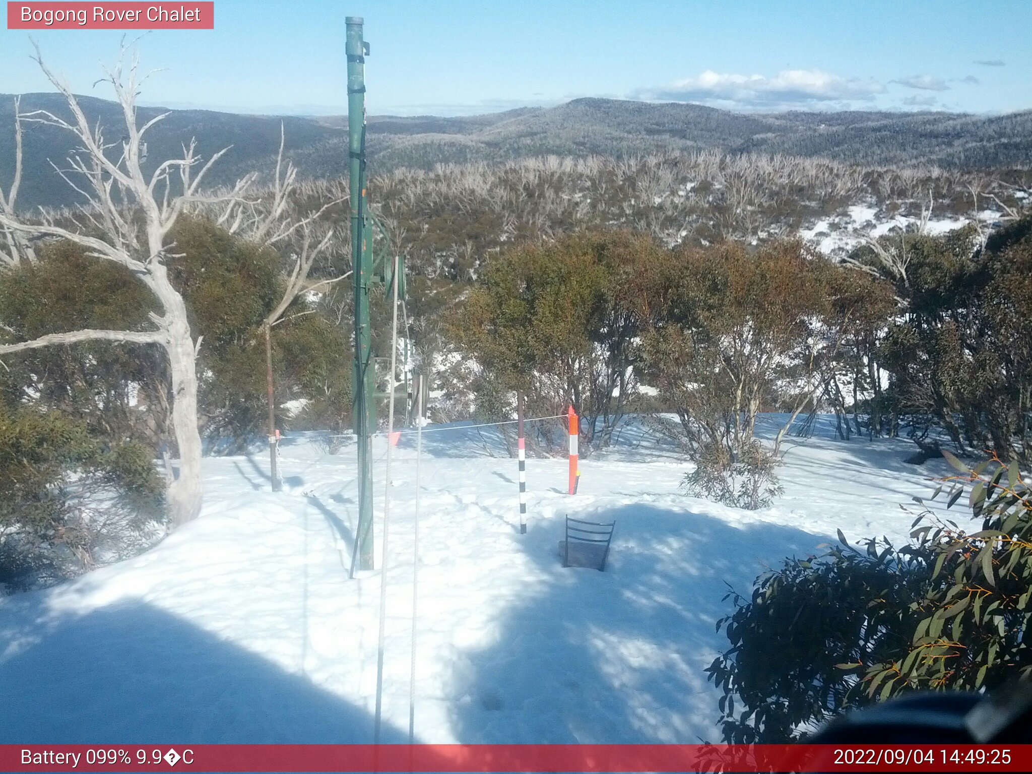 Bogong Web Cam 2:49pm Sunday 4th of September 2022