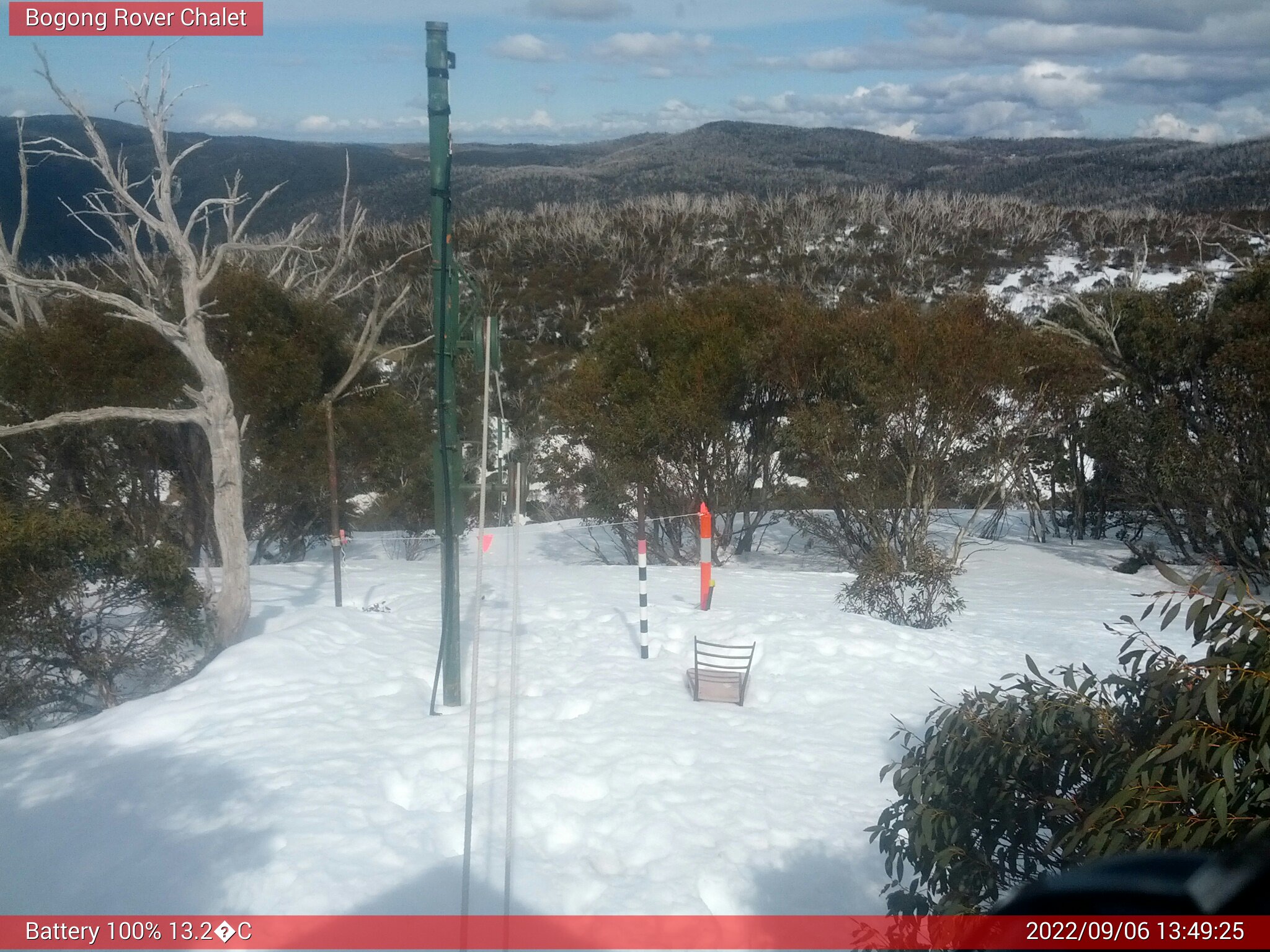 Bogong Web Cam 1:49pm Tuesday 6th of September 2022