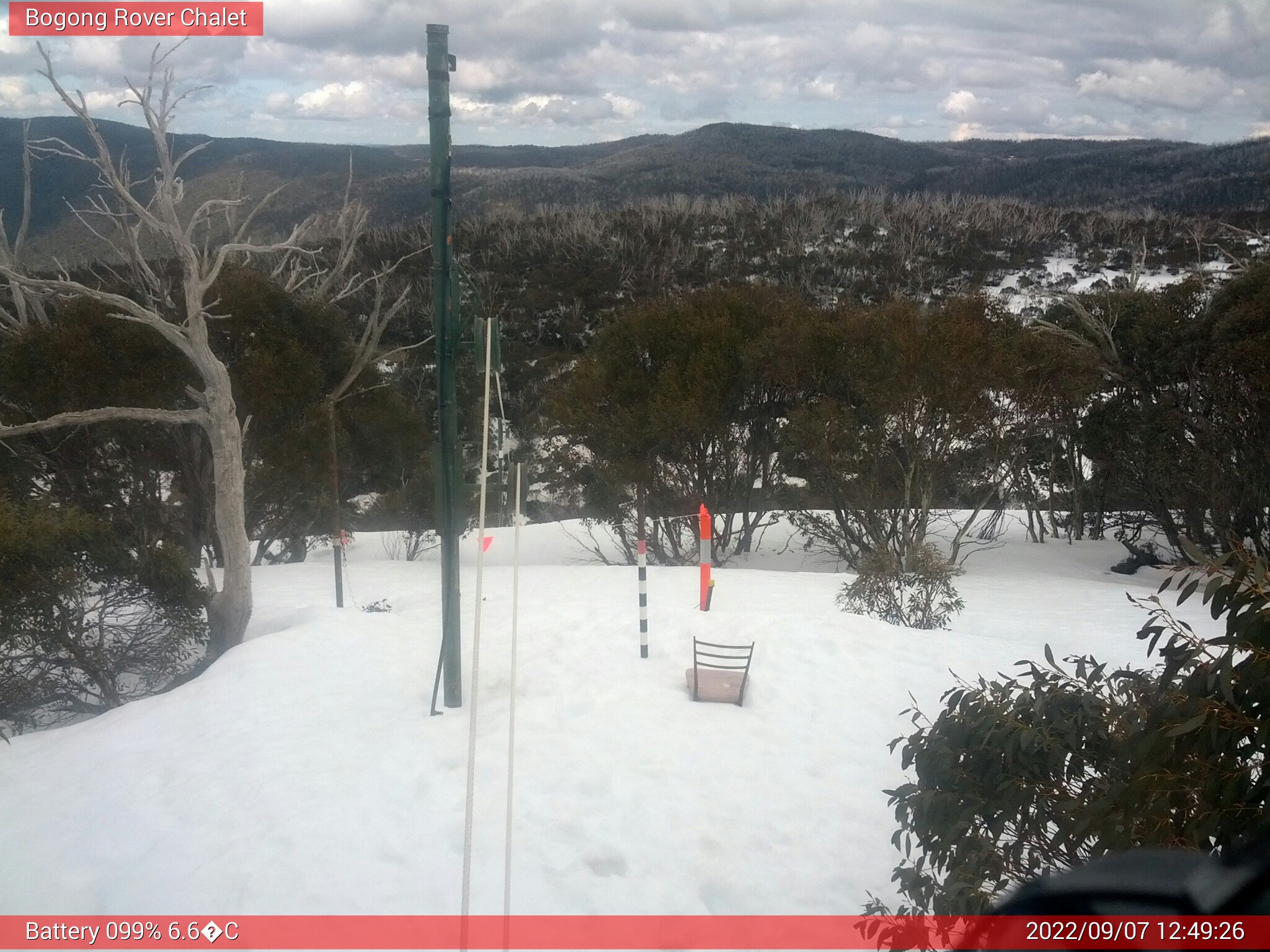 Bogong Web Cam 12:49pm Wednesday 7th of September 2022