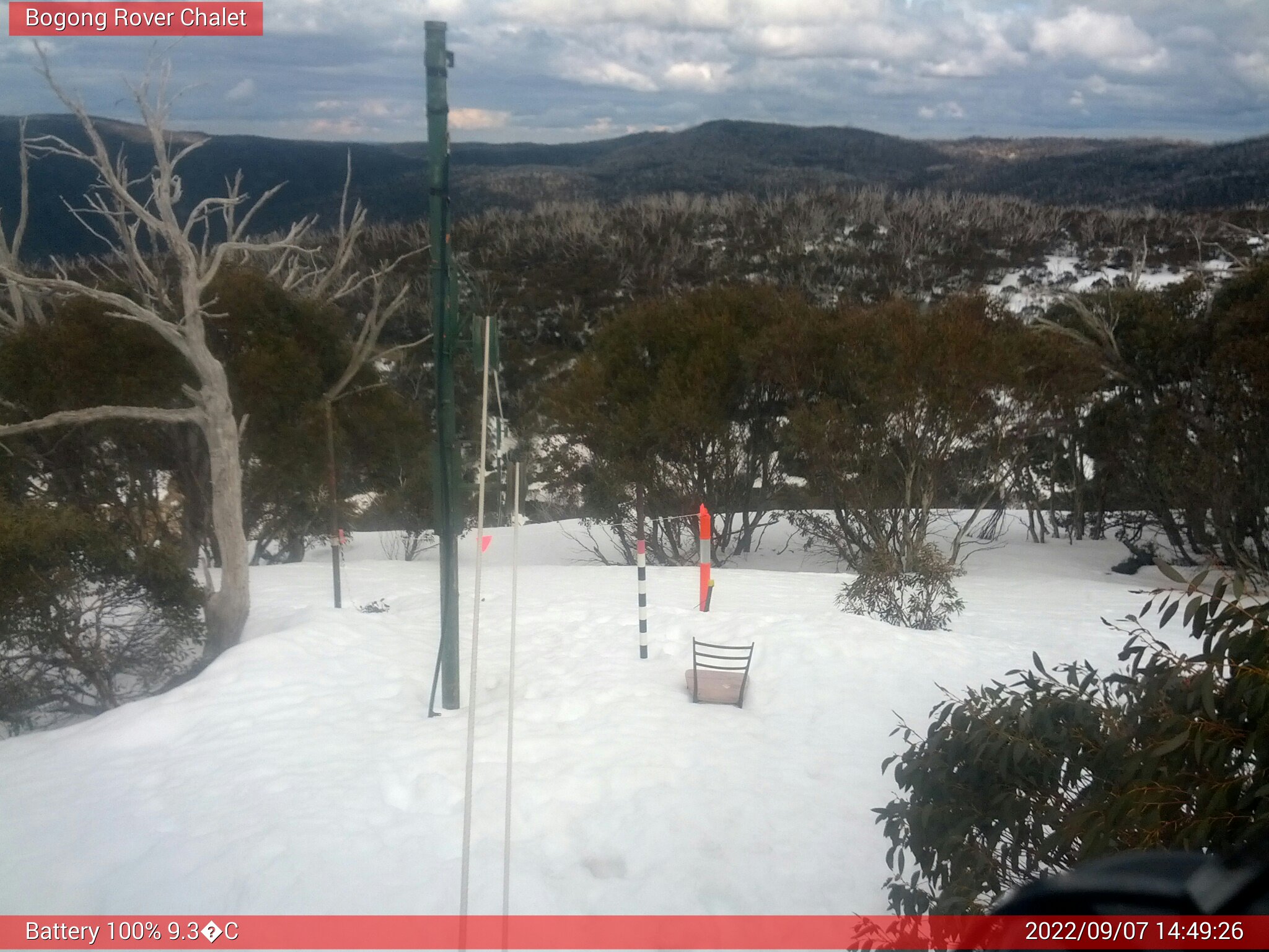 Bogong Web Cam 2:49pm Wednesday 7th of September 2022