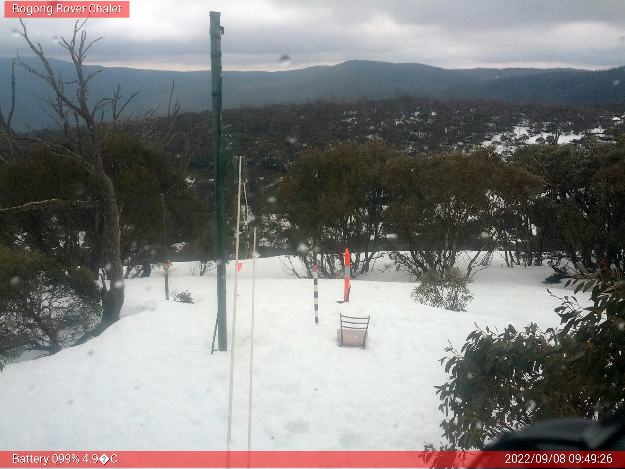 Bogong Web Cam 9:49am Thursday 8th of September 2022