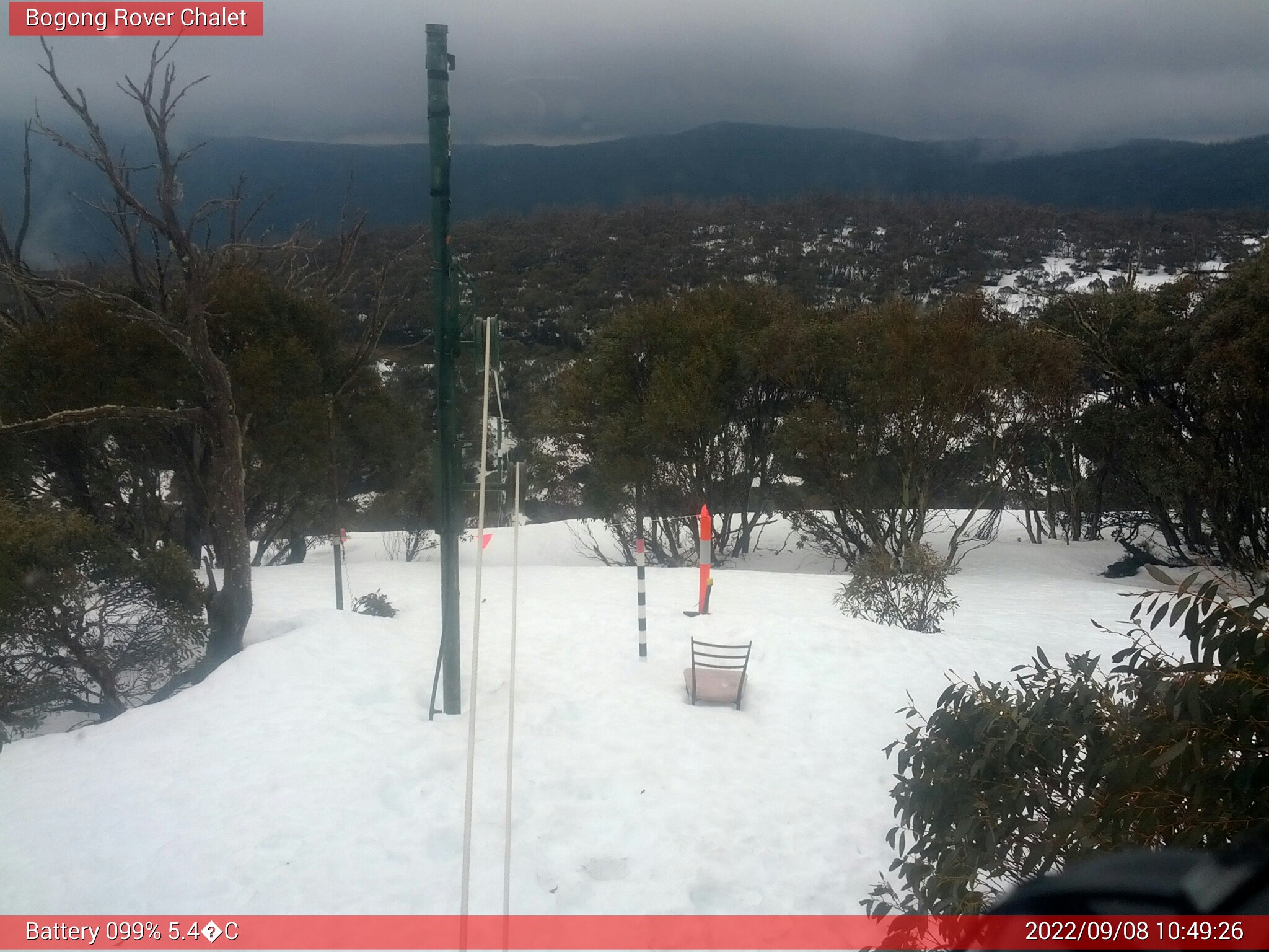 Bogong Web Cam 10:49am Thursday 8th of September 2022