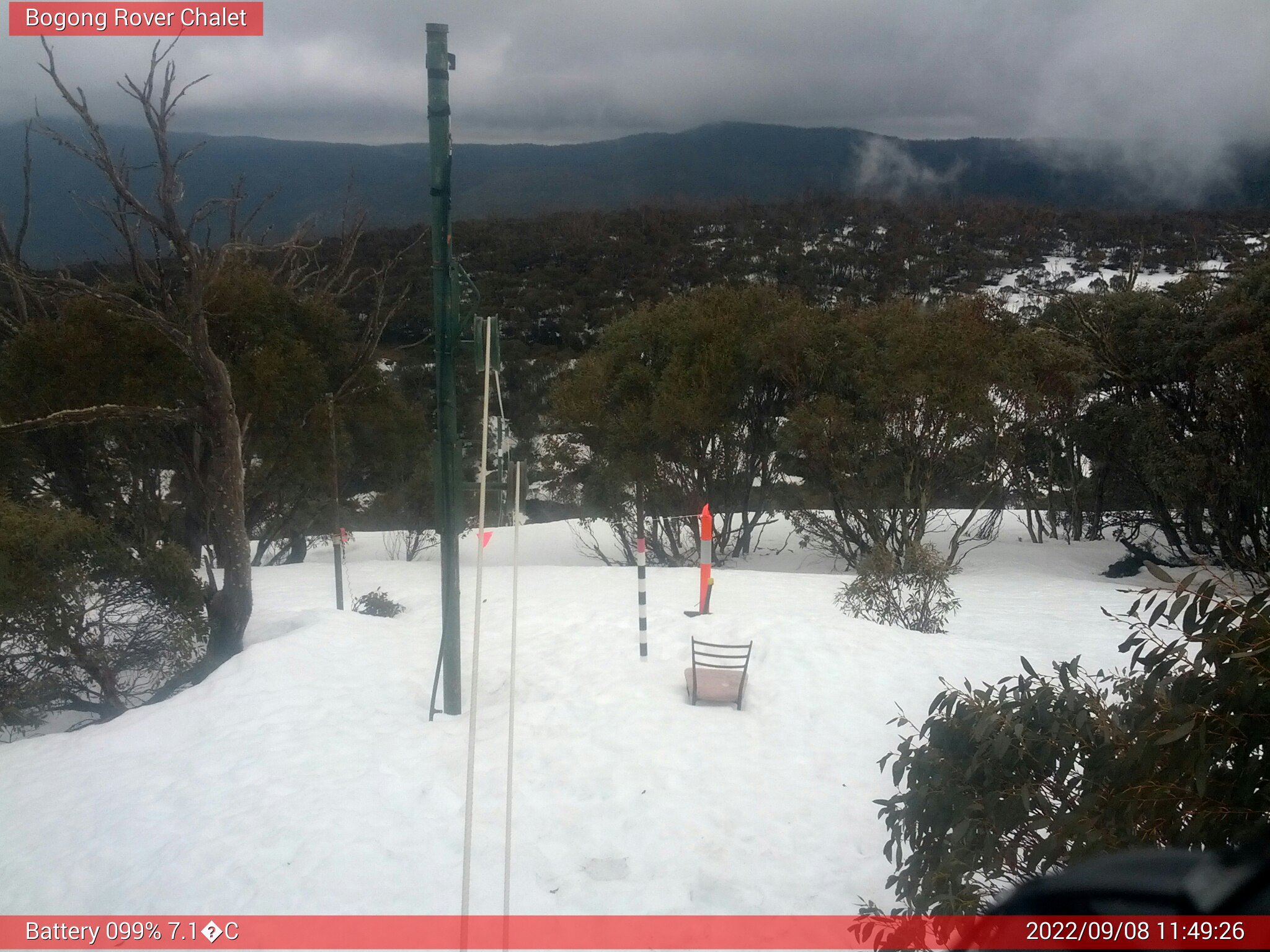 Bogong Web Cam 11:49am Thursday 8th of September 2022