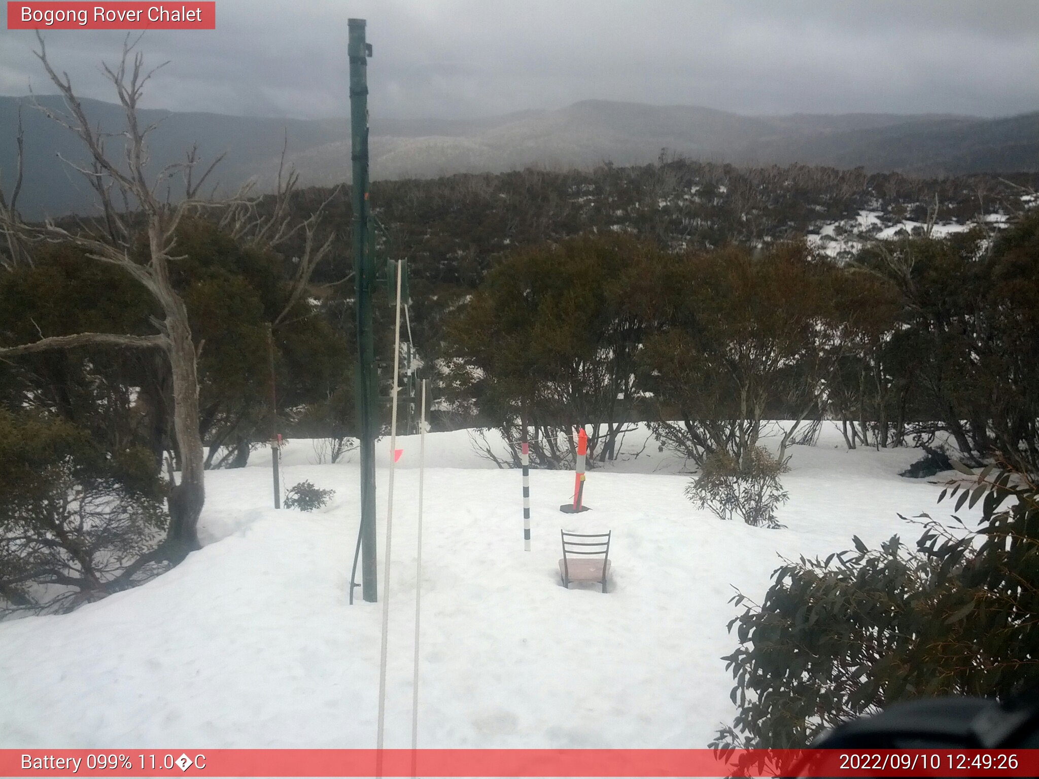 Bogong Web Cam 12:49pm Saturday 10th of September 2022