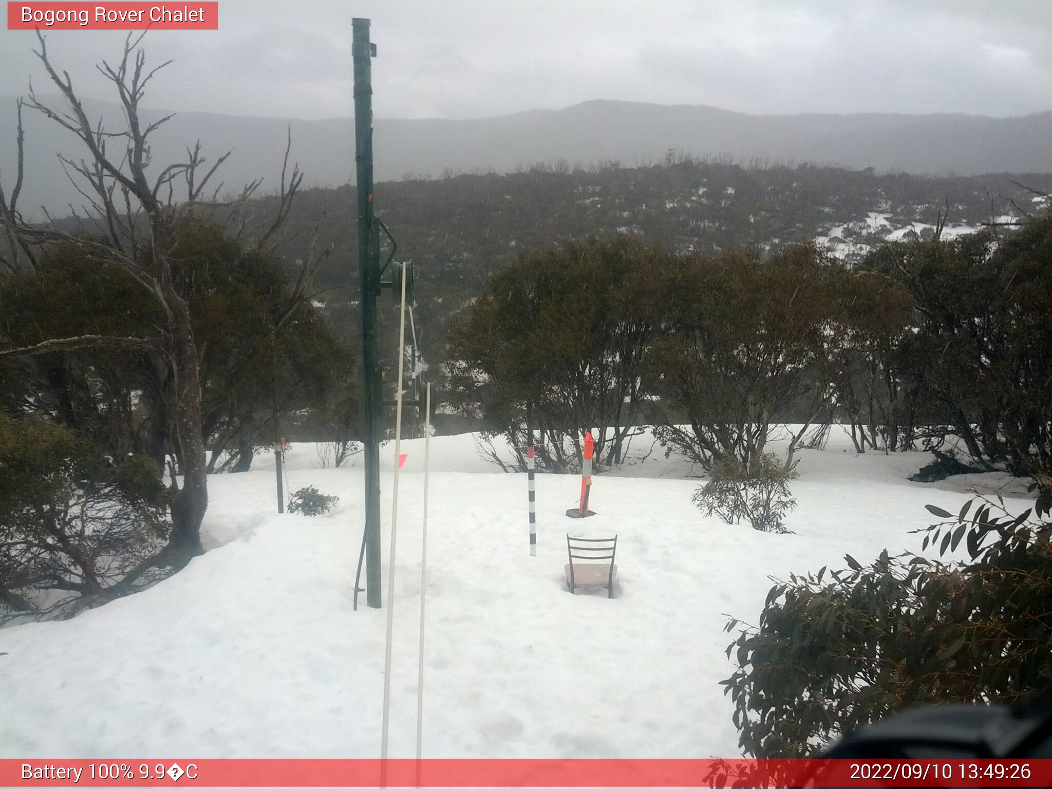 Bogong Web Cam 1:49pm Saturday 10th of September 2022