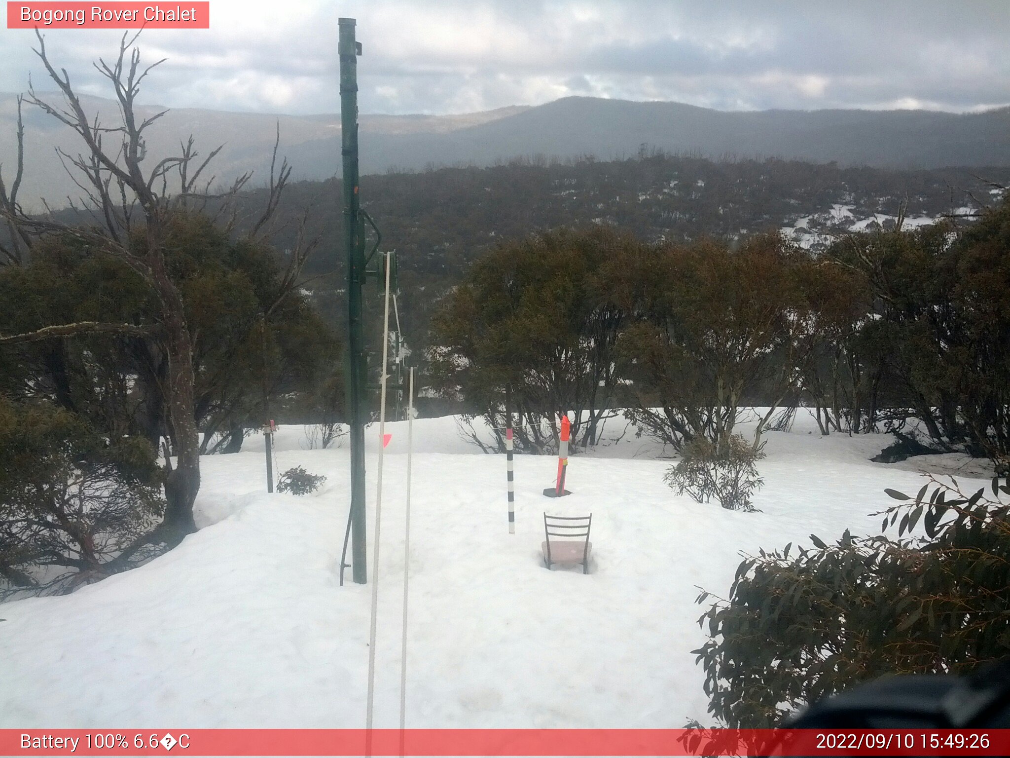 Bogong Web Cam 3:49pm Saturday 10th of September 2022