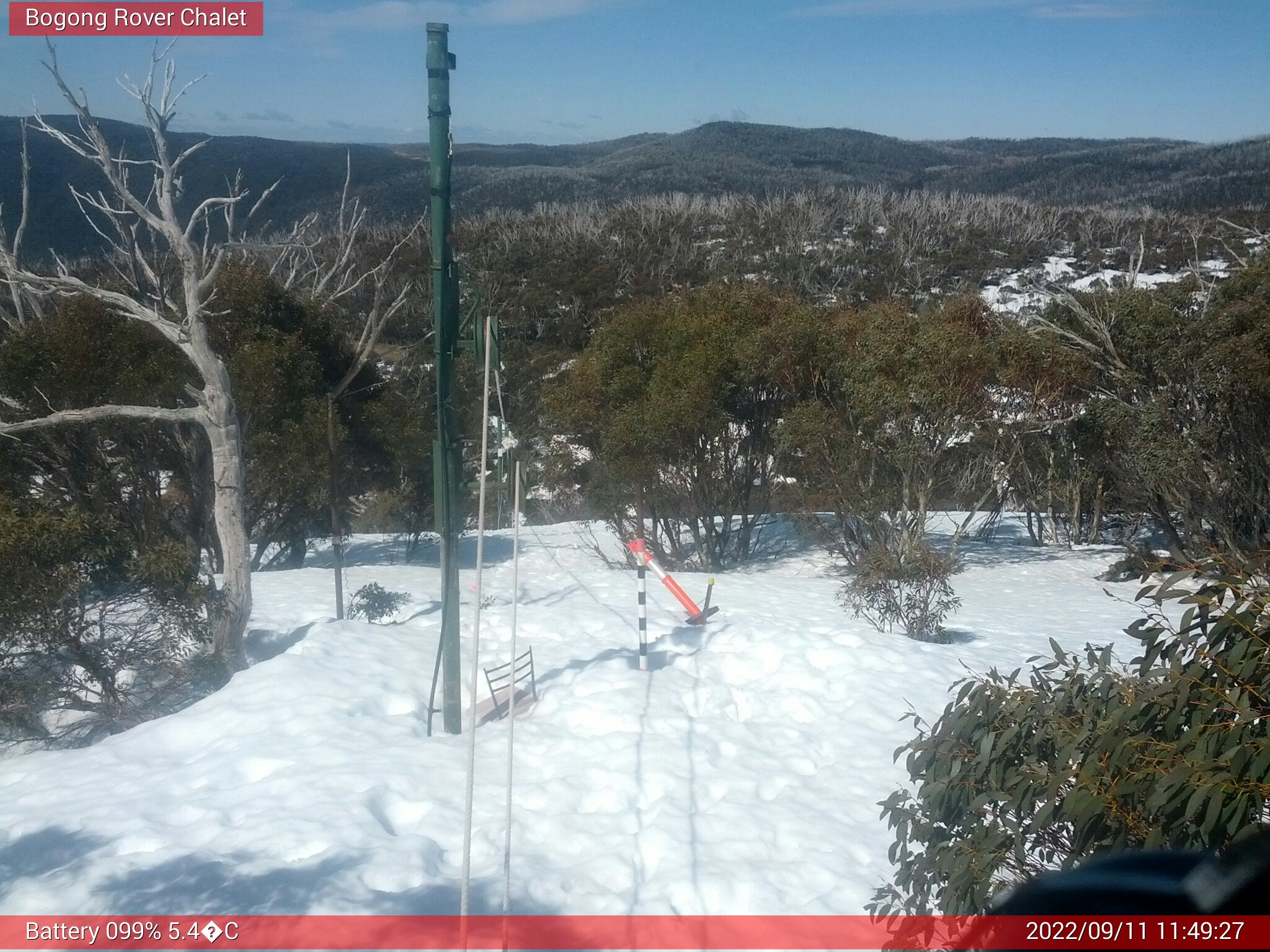 Bogong Web Cam 11:49am Sunday 11th of September 2022