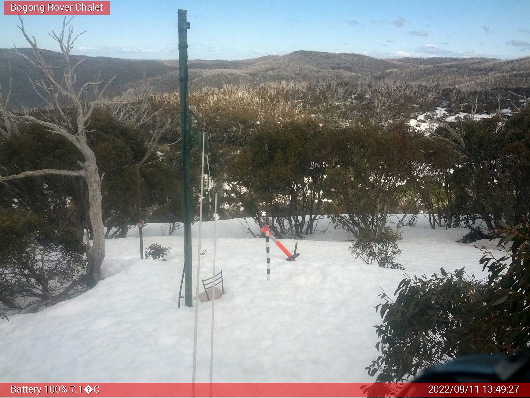 Bogong Web Cam 1:49pm Sunday 11th of September 2022