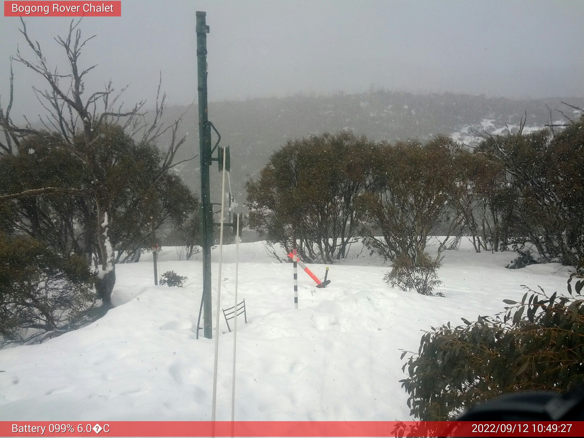 Bogong Web Cam 10:49am Monday 12th of September 2022