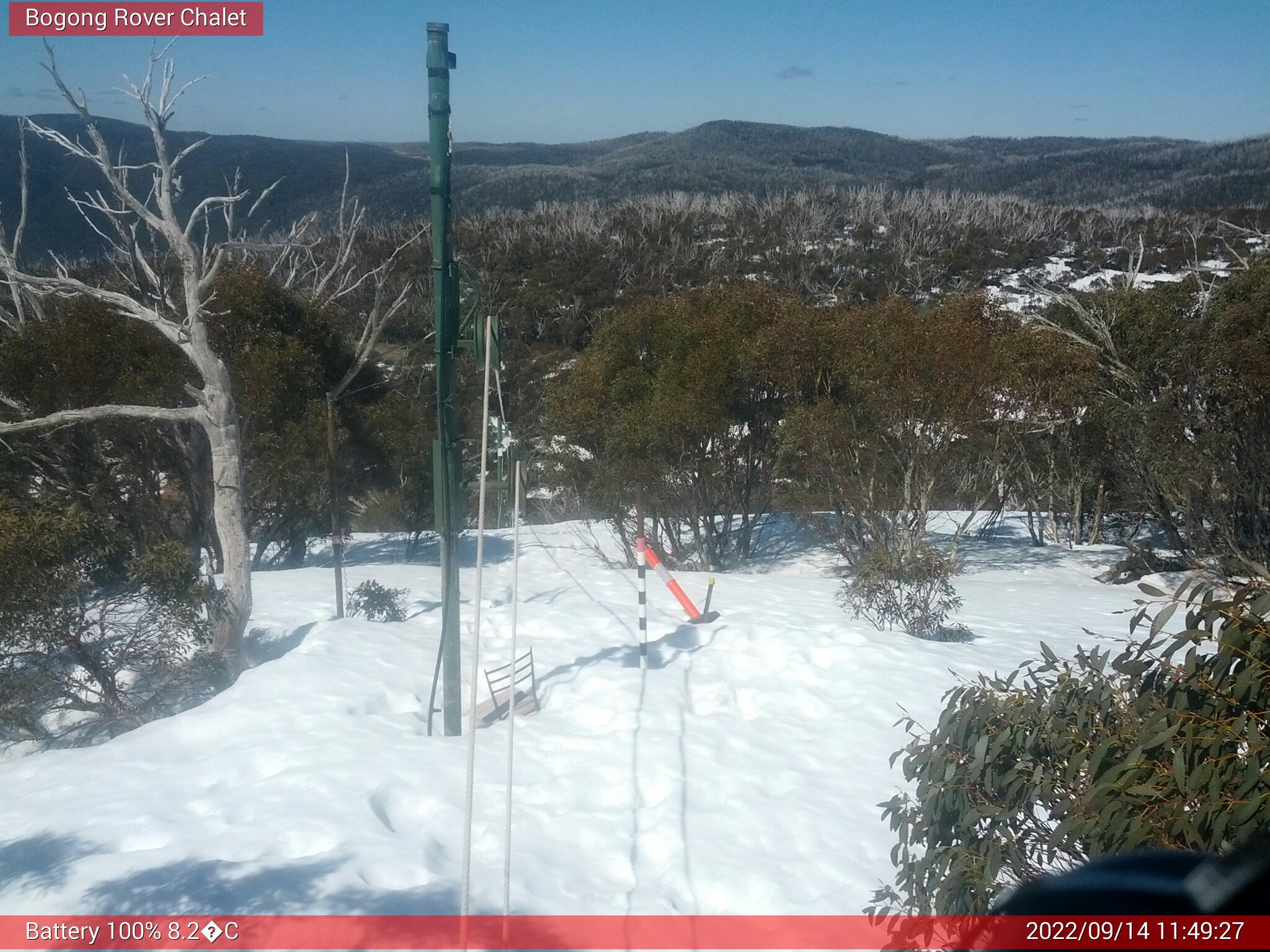 Bogong Web Cam 11:49am Wednesday 14th of September 2022