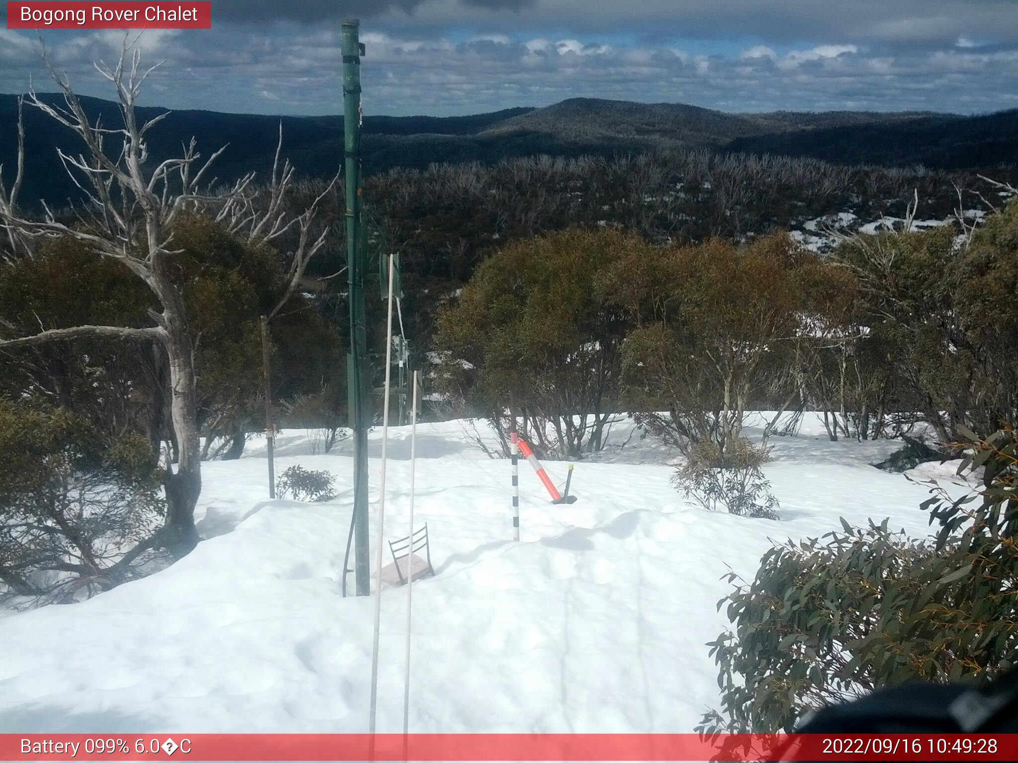 Bogong Web Cam 10:49am Friday 16th of September 2022