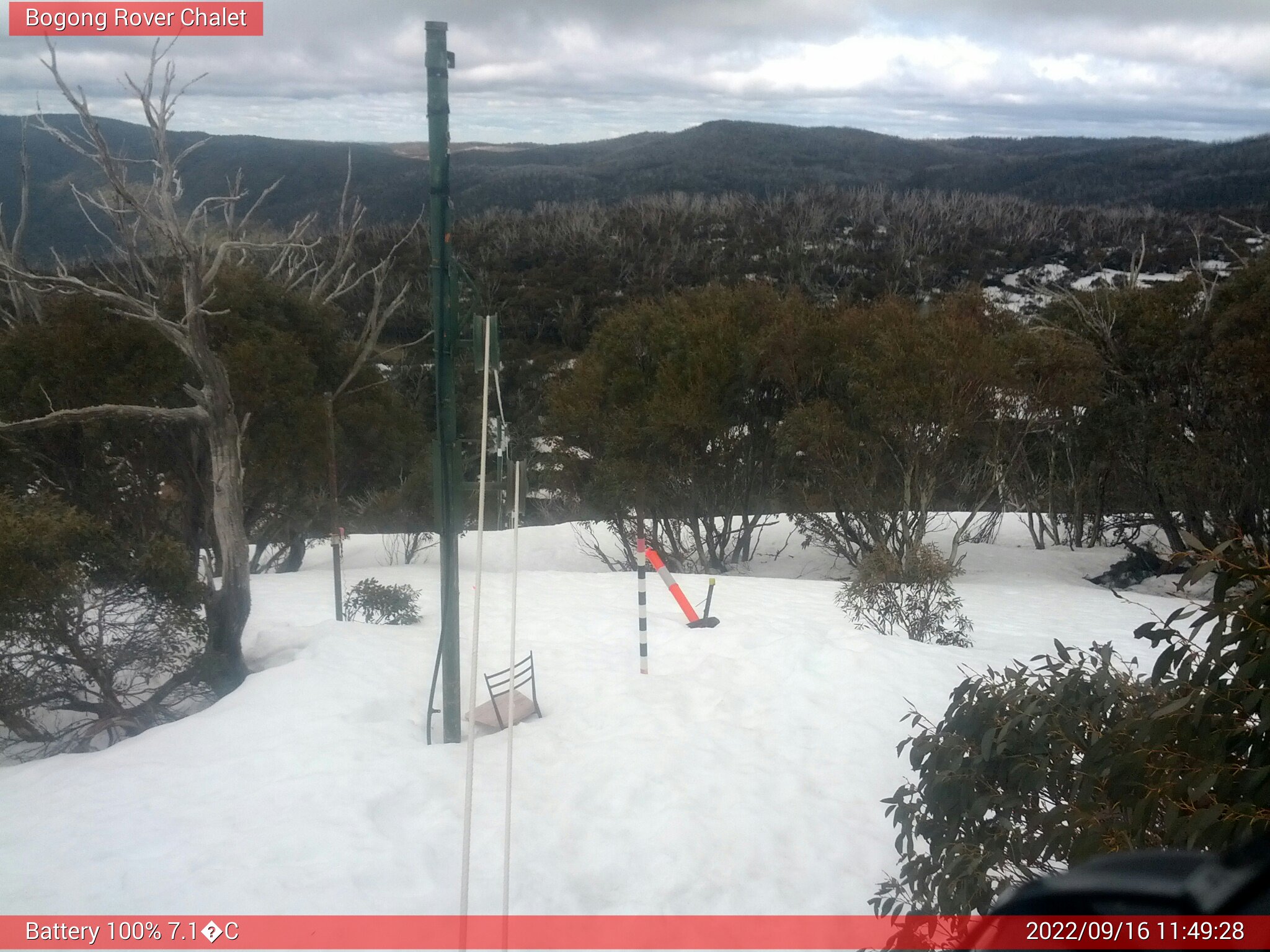 Bogong Web Cam 11:49am Friday 16th of September 2022