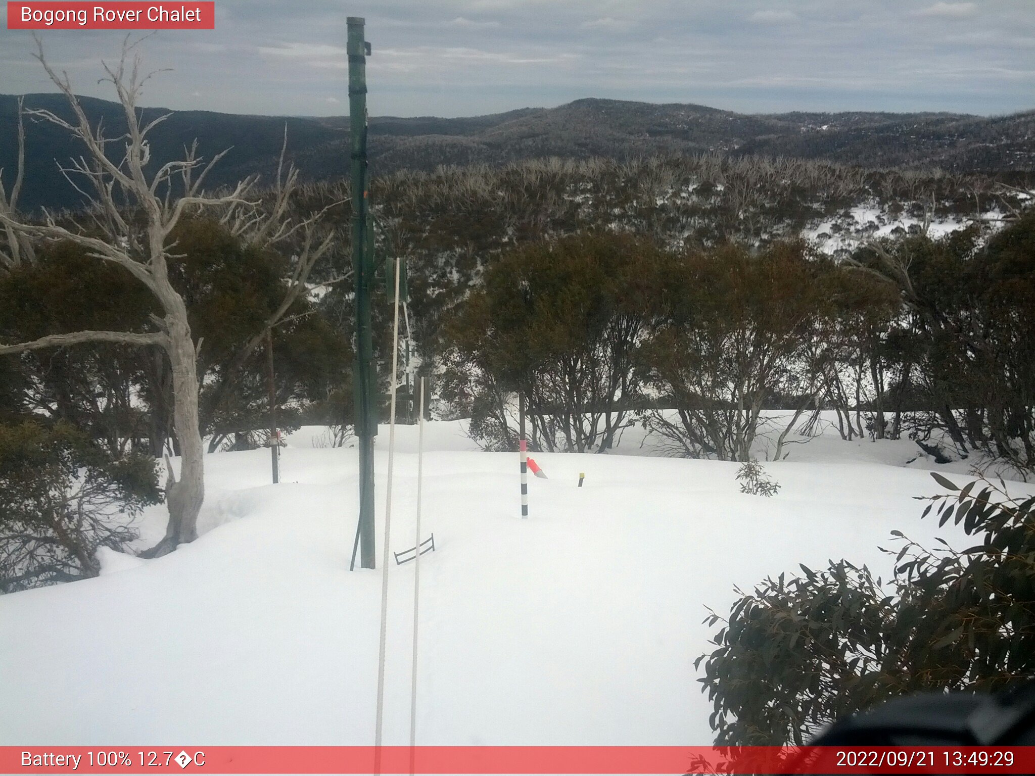 Bogong Web Cam 1:49pm Wednesday 21st of September 2022