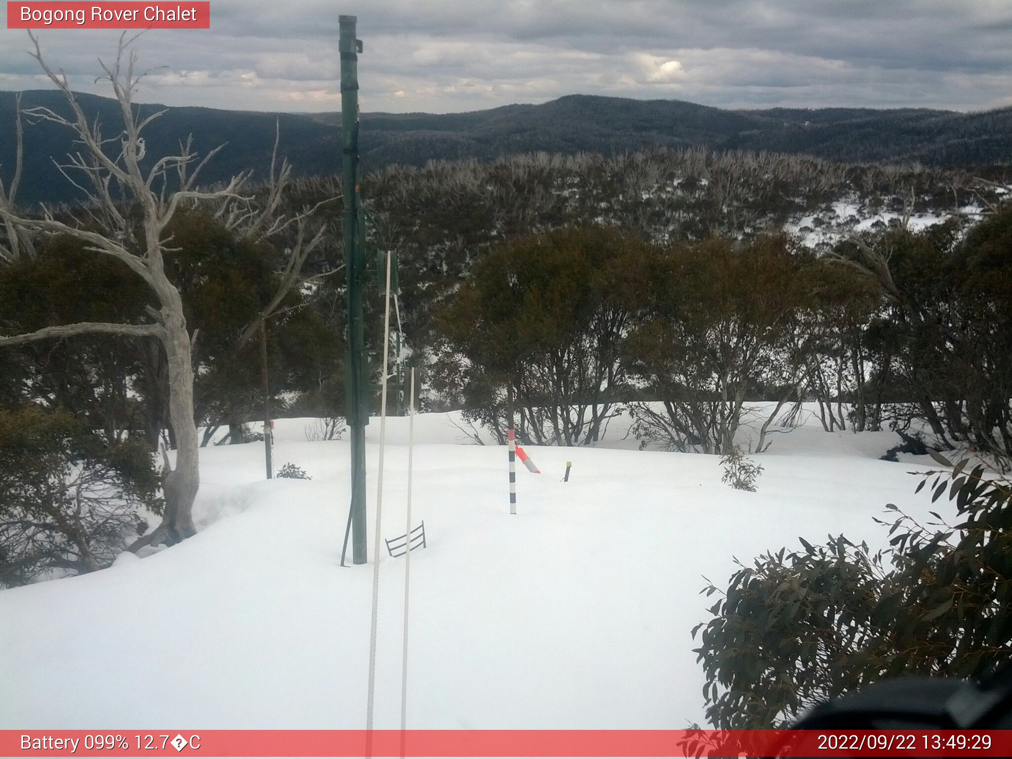 Bogong Web Cam 1:49pm Thursday 22nd of September 2022