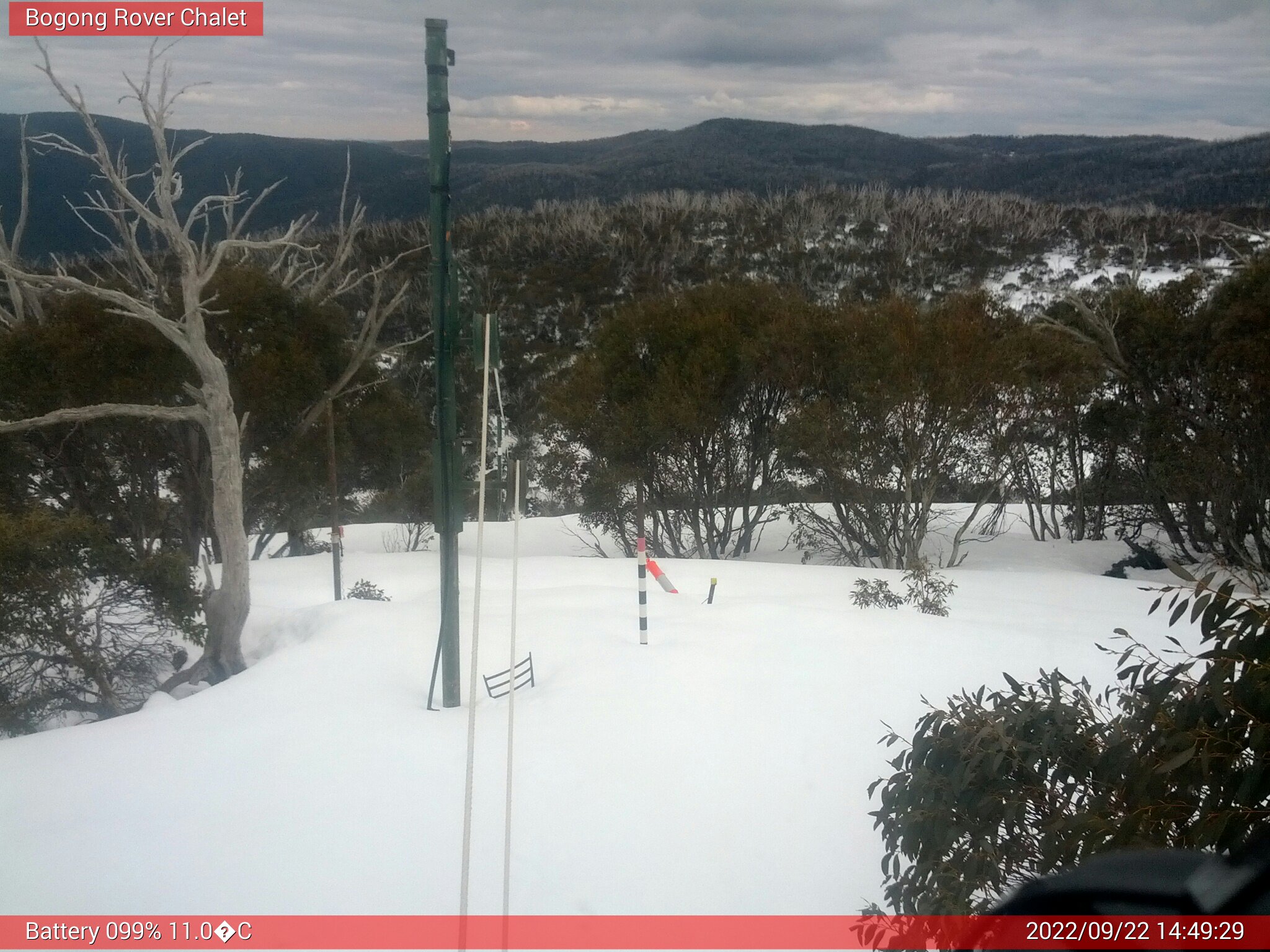 Bogong Web Cam 2:49pm Thursday 22nd of September 2022