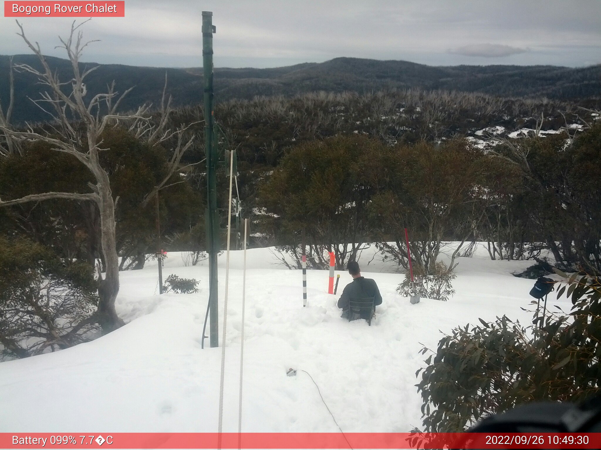 Bogong Web Cam 10:49am Monday 26th of September 2022