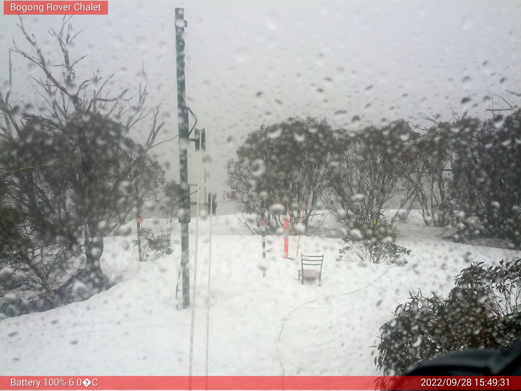 Bogong Web Cam 3:49pm Wednesday 28th of September 2022