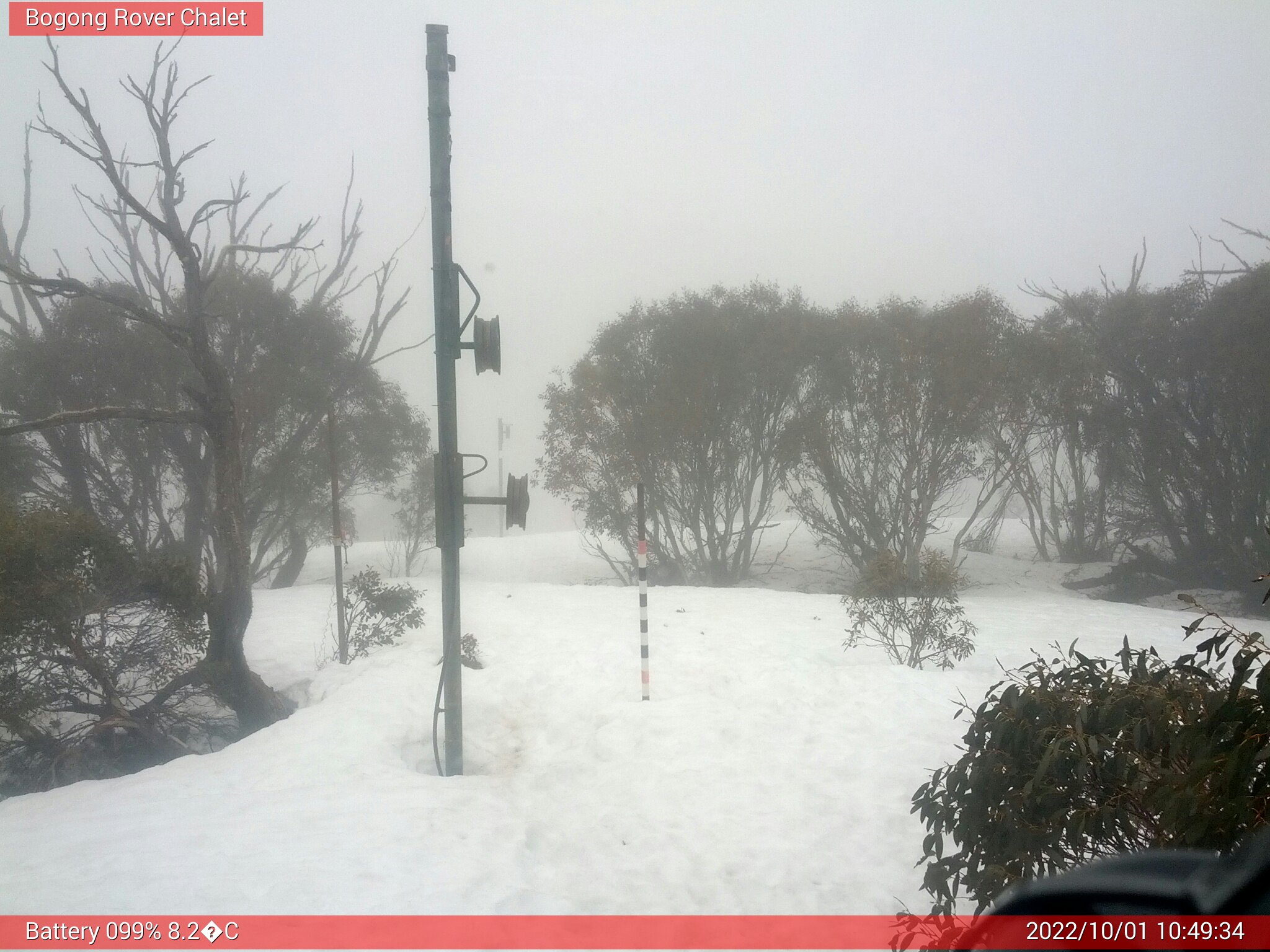 Bogong Web Cam 10:49am Saturday 1st of October 2022