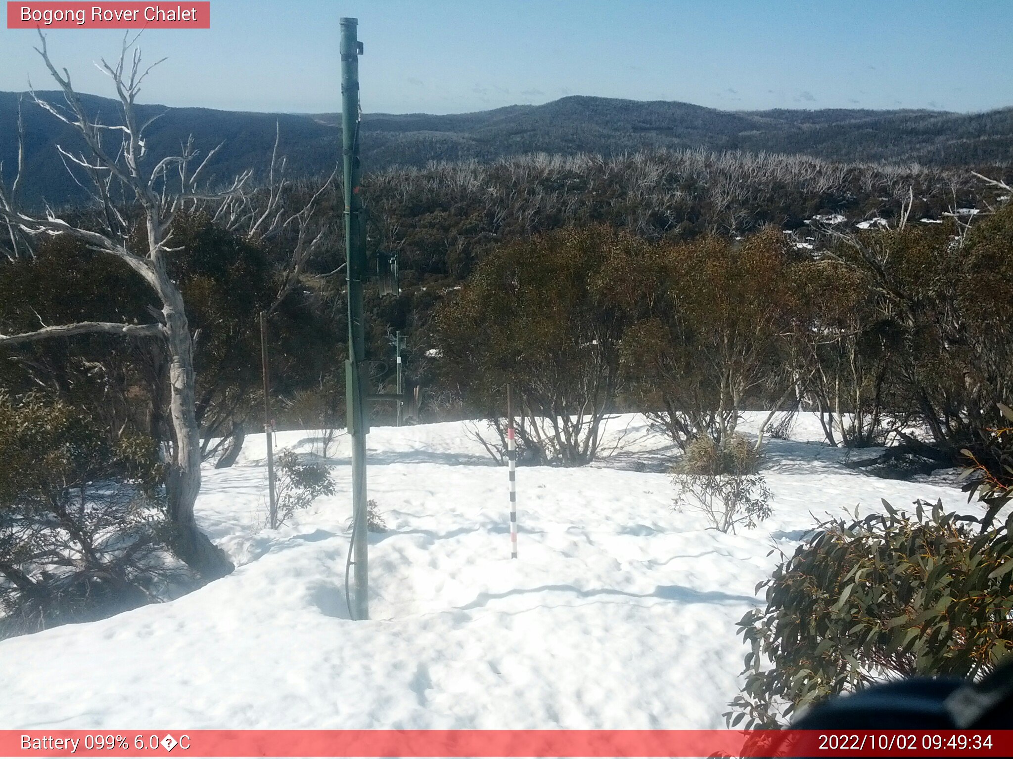 Bogong Web Cam 9:49am Sunday 2nd of October 2022