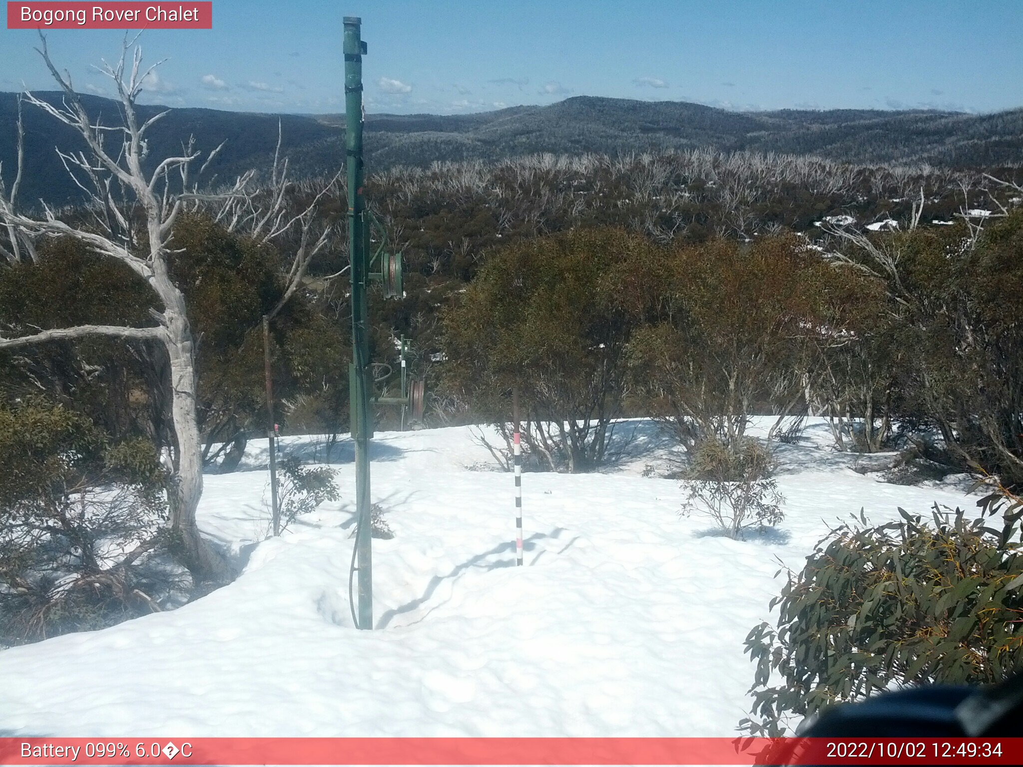 Bogong Web Cam 12:49pm Sunday 2nd of October 2022