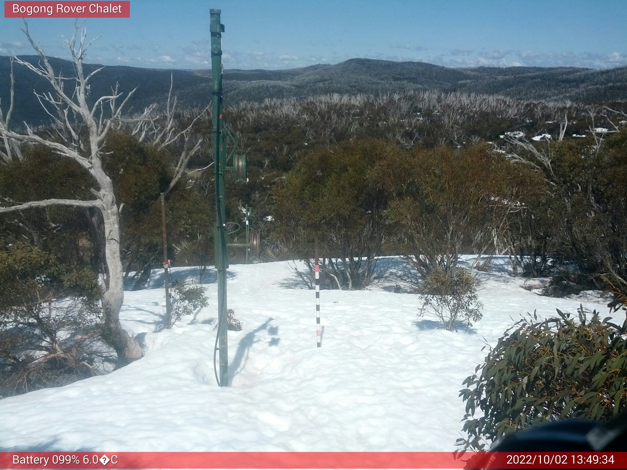 Bogong Web Cam 1:49pm Sunday 2nd of October 2022