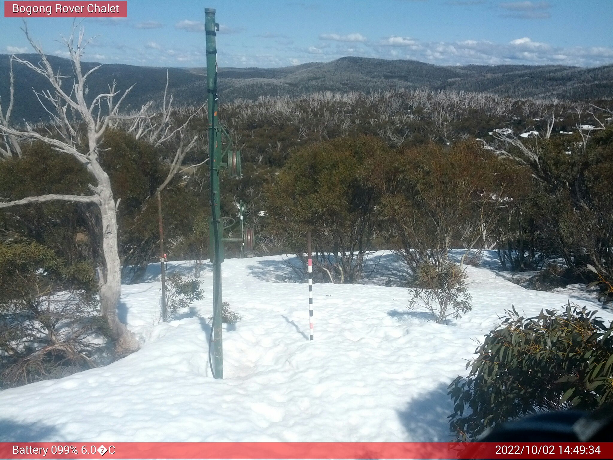 Bogong Web Cam 2:49pm Sunday 2nd of October 2022