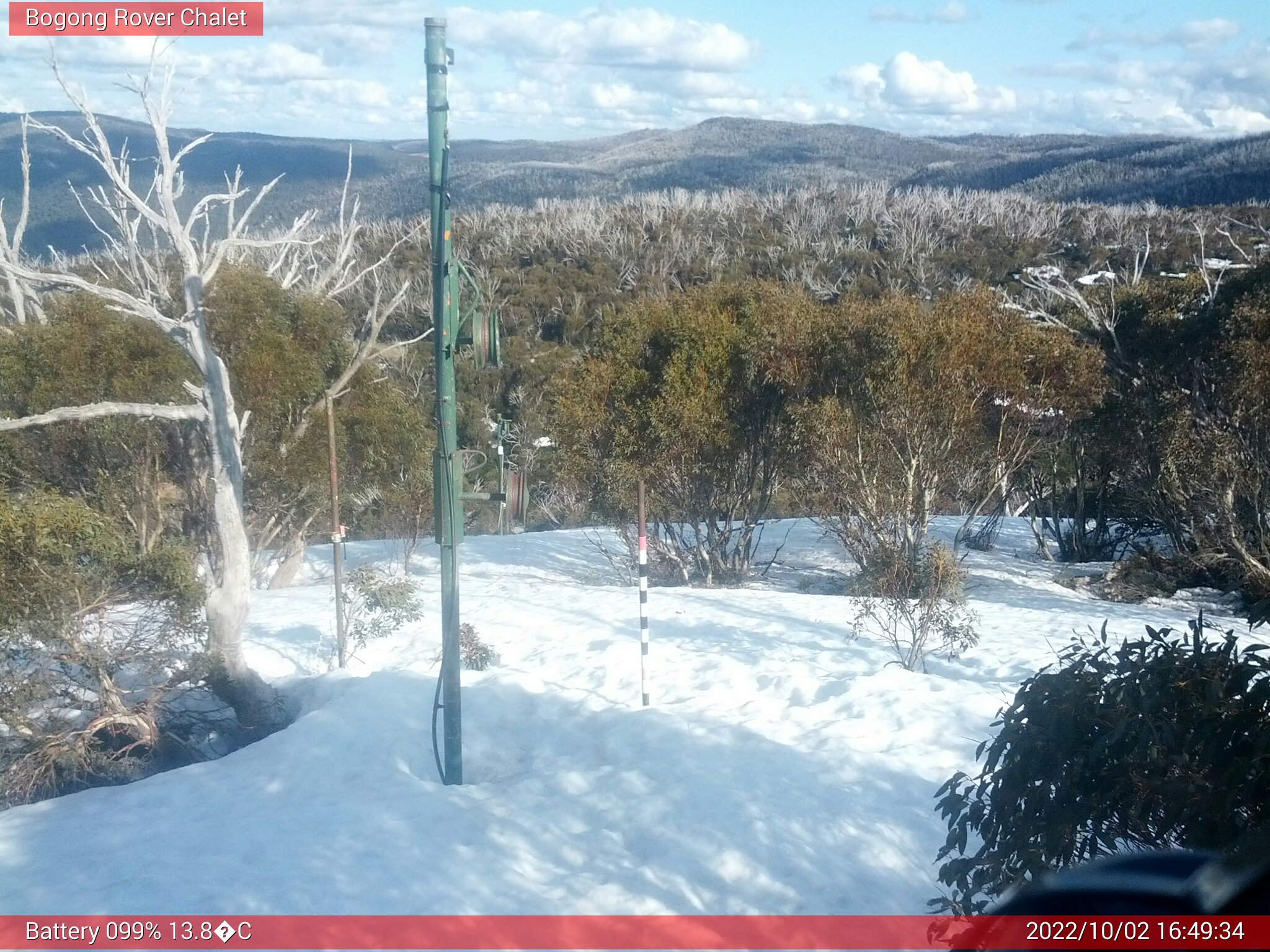 Bogong Web Cam 4:49pm Sunday 2nd of October 2022