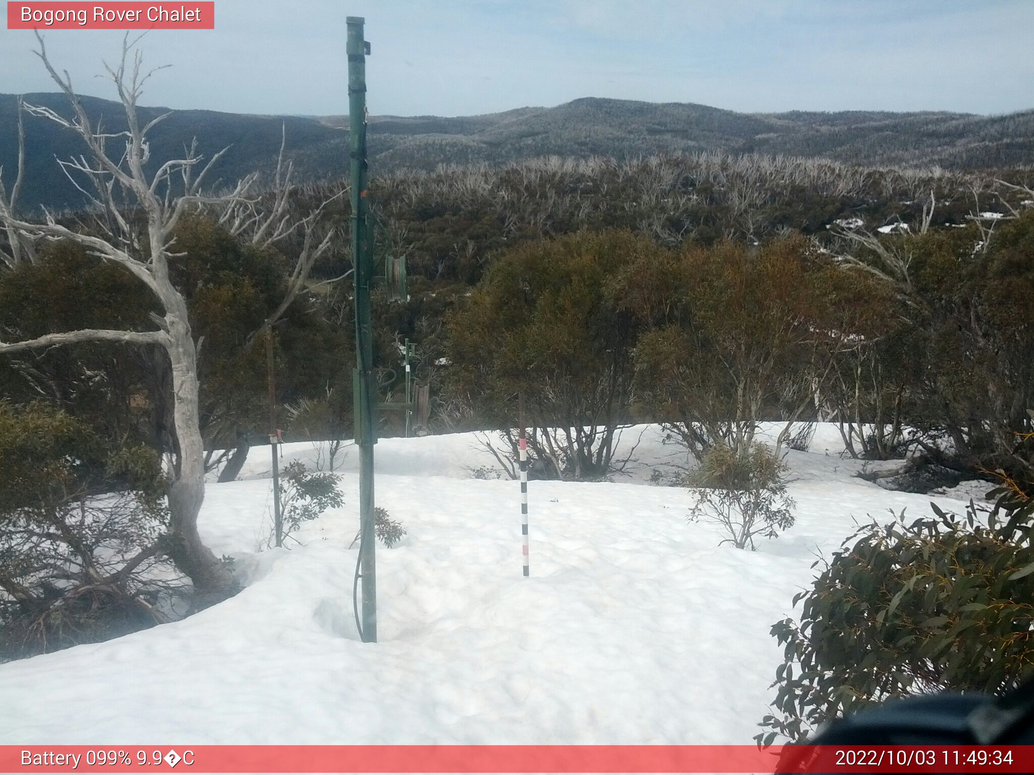 Bogong Web Cam 11:49am Monday 3rd of October 2022