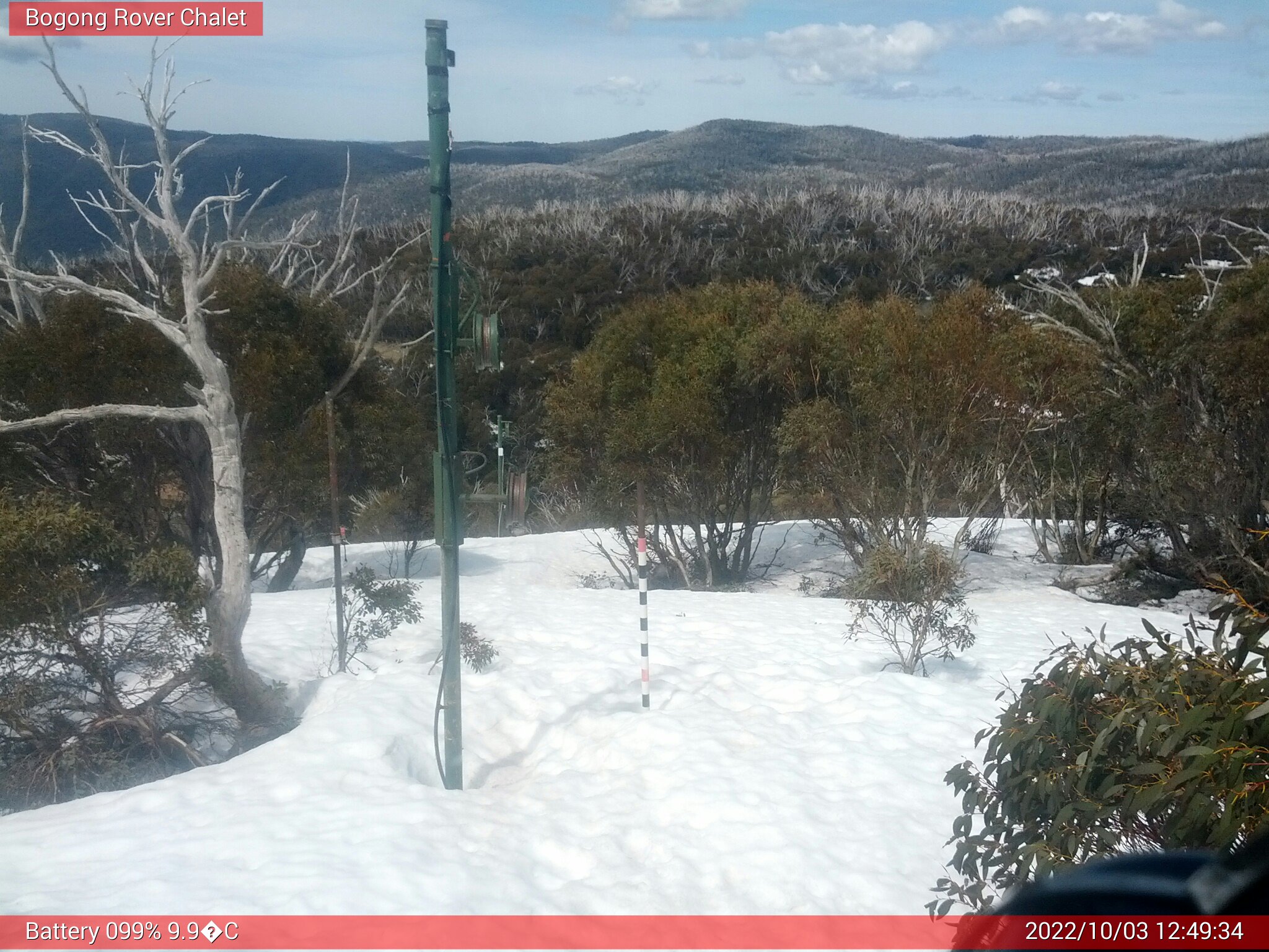 Bogong Web Cam 12:49pm Monday 3rd of October 2022