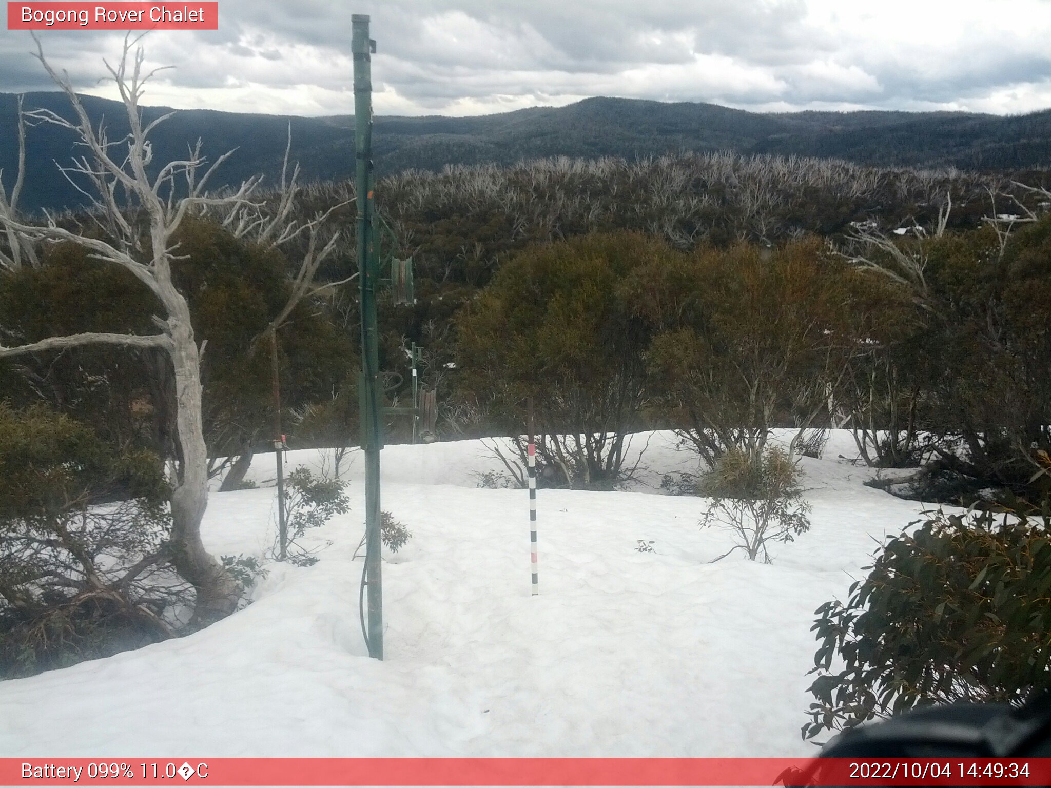 Bogong Web Cam 2:49pm Tuesday 4th of October 2022