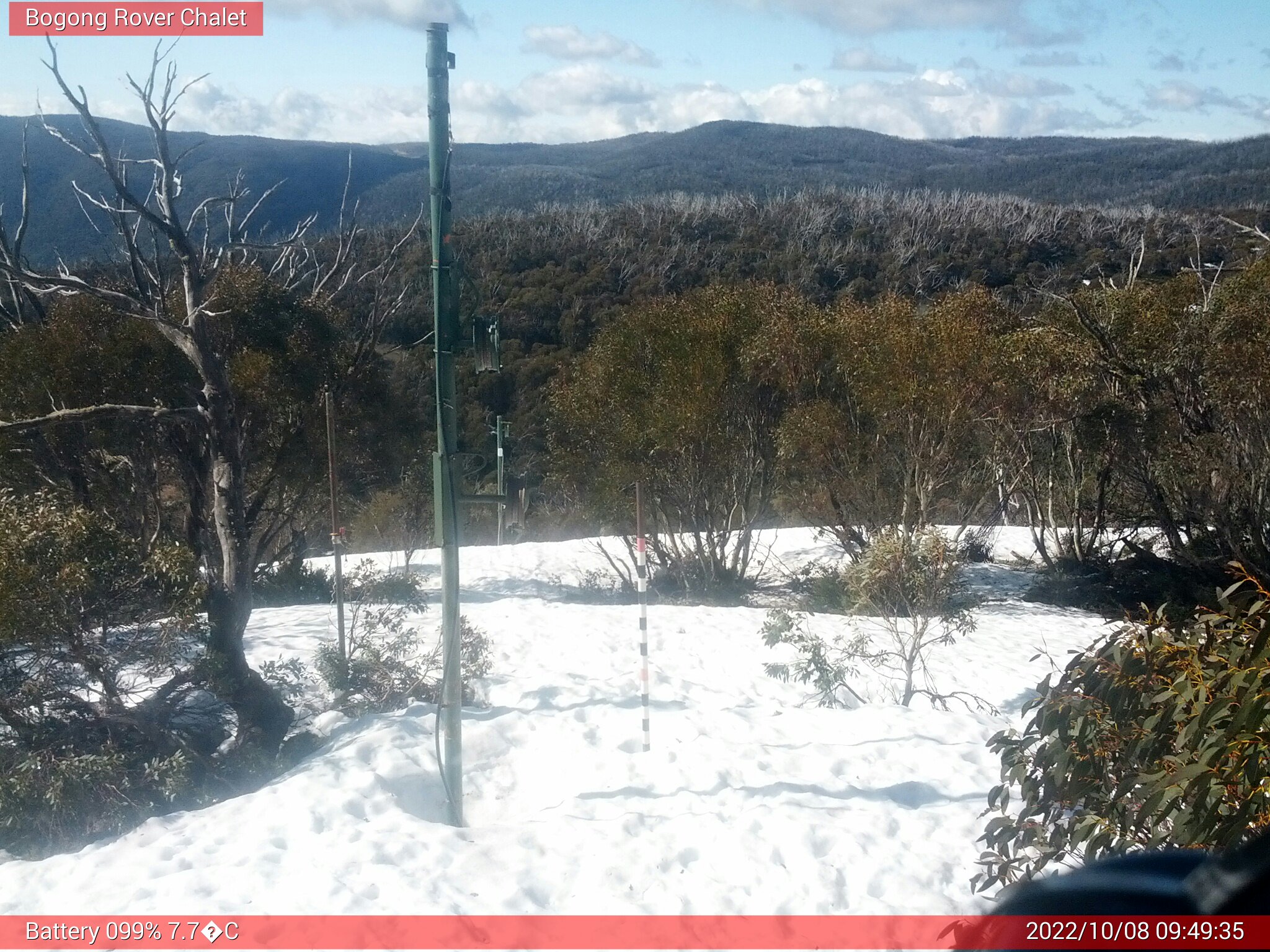 Bogong Web Cam 9:49am Saturday 8th of October 2022