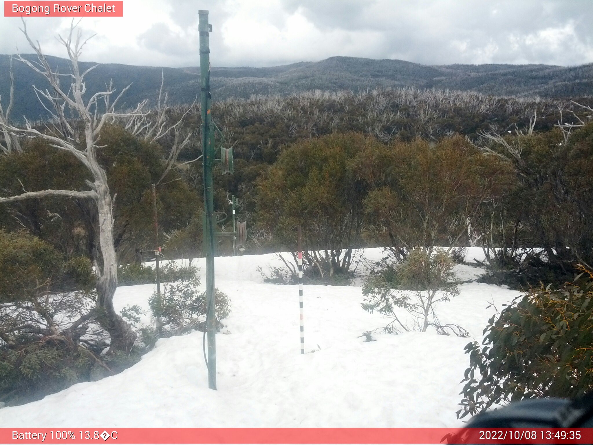 Bogong Web Cam 1:49pm Saturday 8th of October 2022