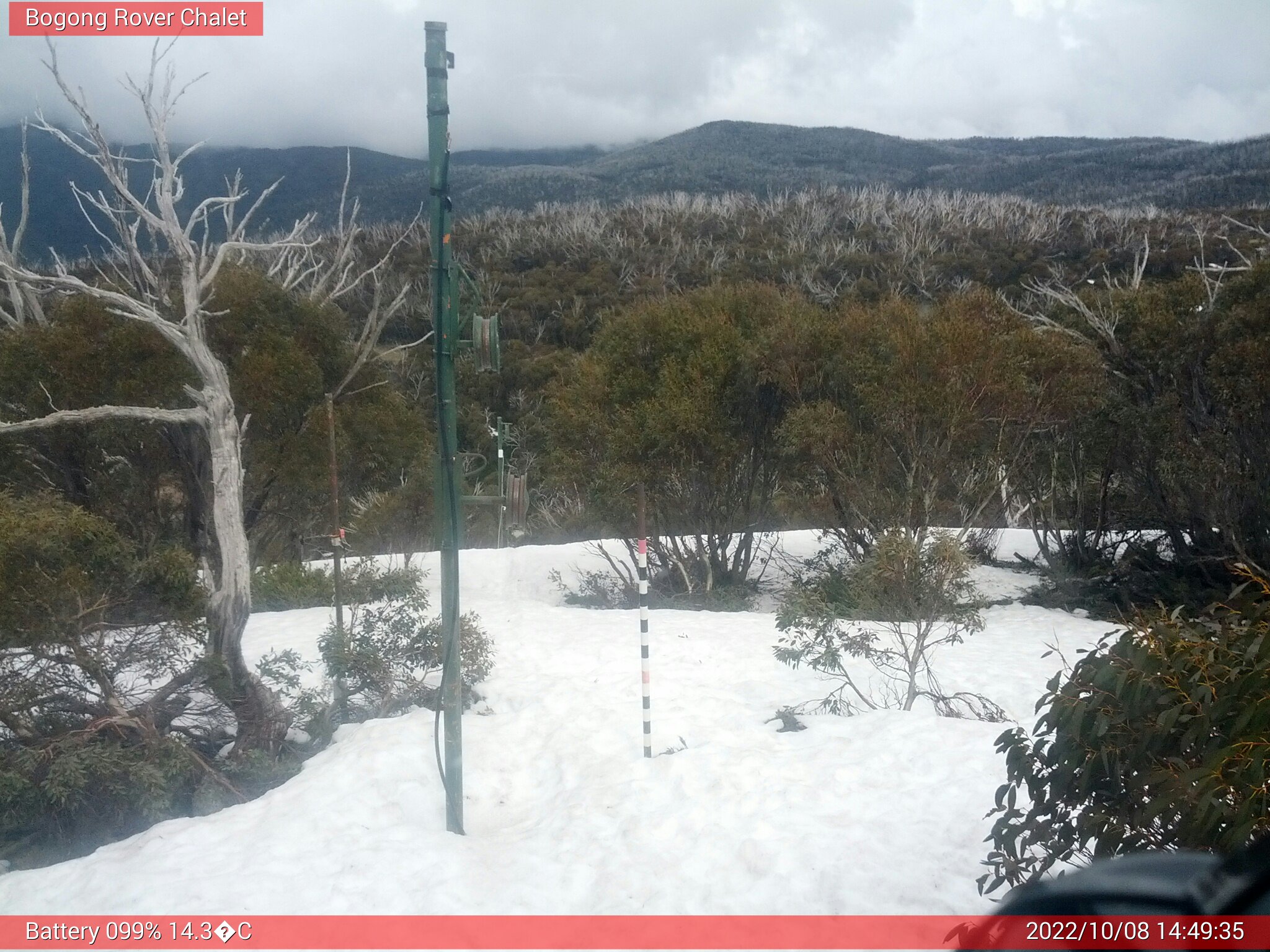 Bogong Web Cam 2:49pm Saturday 8th of October 2022